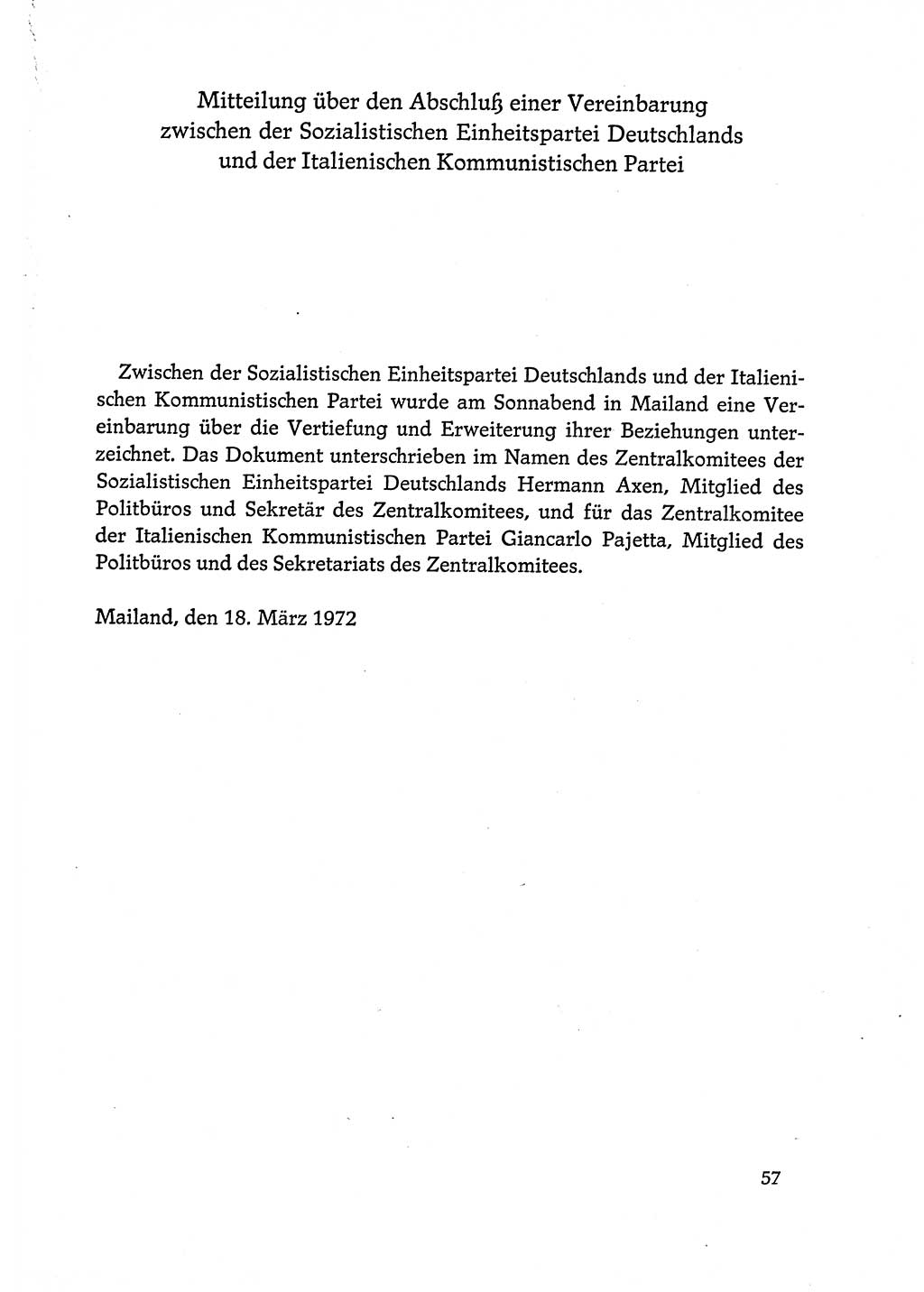 Dokumente der Sozialistischen Einheitspartei Deutschlands (SED) [Deutsche Demokratische Republik (DDR)] 1972-1973, Seite 57 (Dok. SED DDR 1972-1973, S. 57)