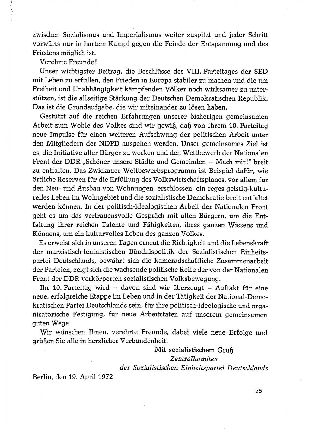 Dokumente der Sozialistischen Einheitspartei Deutschlands (SED) [Deutsche Demokratische Republik (DDR)] 1972-1973, Seite 75 (Dok. SED DDR 1972-1973, S. 75)