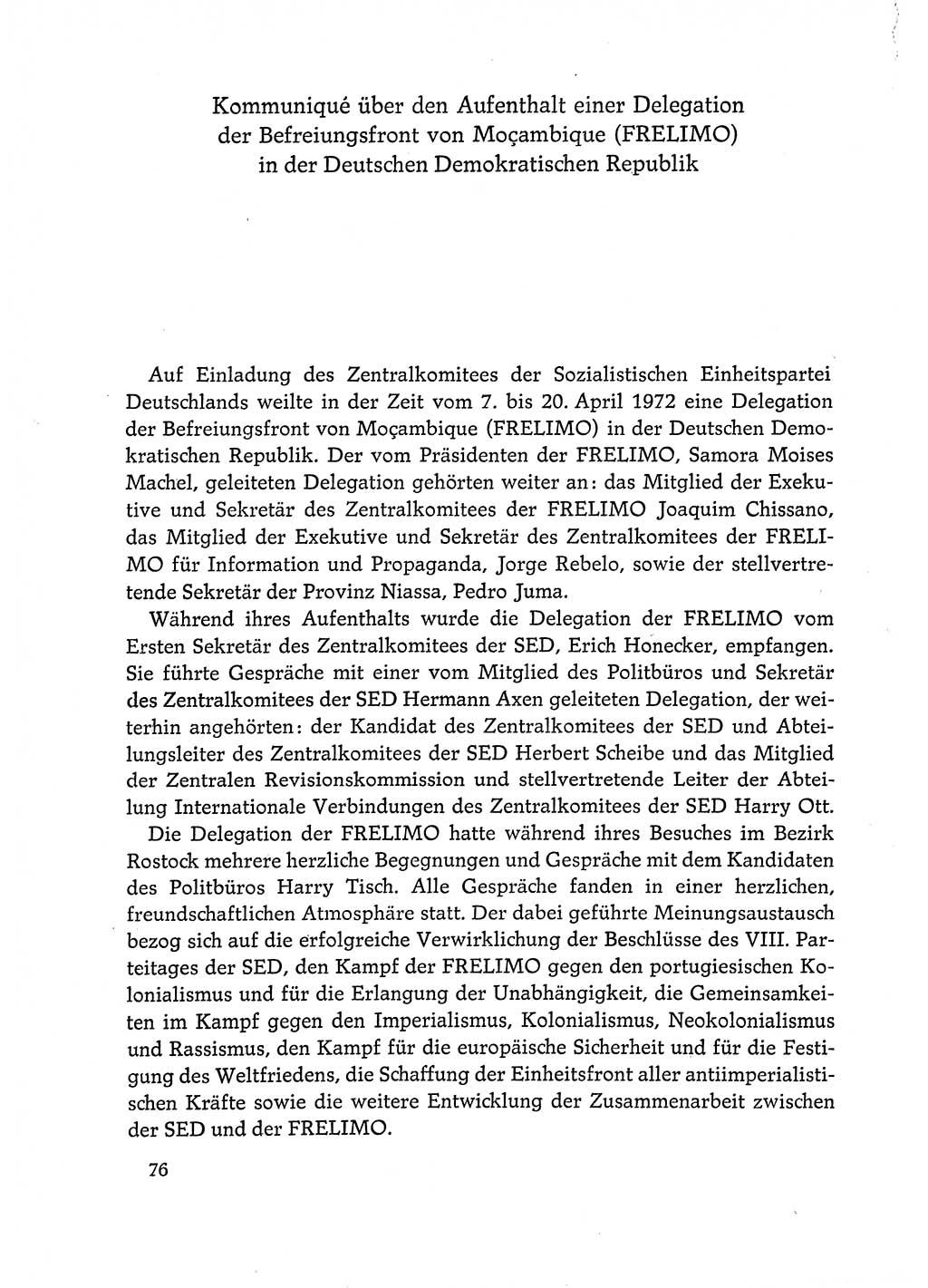 Dokumente der Sozialistischen Einheitspartei Deutschlands (SED) [Deutsche Demokratische Republik (DDR)] 1972-1973, Seite 76 (Dok. SED DDR 1972-1973, S. 76)