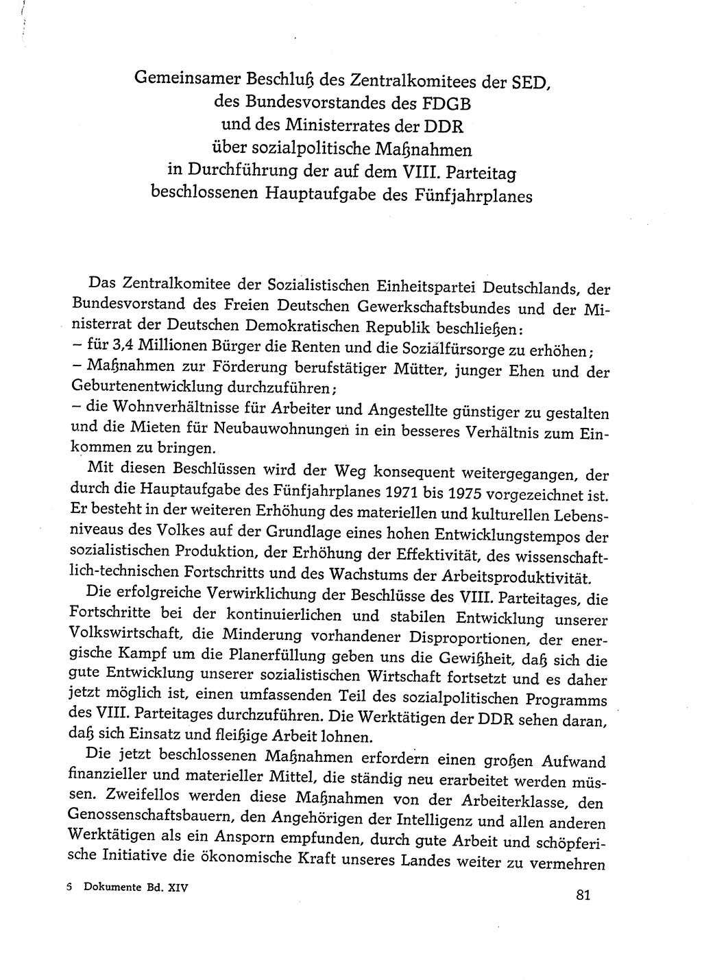 Dokumente der Sozialistischen Einheitspartei Deutschlands (SED) [Deutsche Demokratische Republik (DDR)] 1972-1973, Seite 81 (Dok. SED DDR 1972-1973, S. 81)