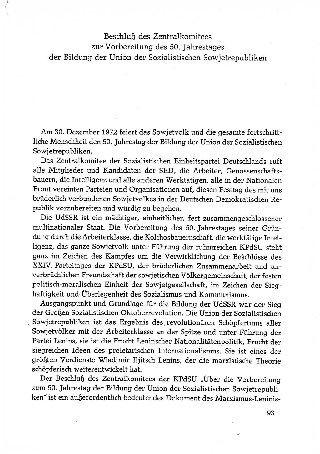 Dokumente der Sozialistischen Einheitspartei Deutschlands (SED) [Deutsche Demokratische Republik (DDR)] 1972-1973, Seite 93 (Dok. SED DDR 1972-1973, S. 93)