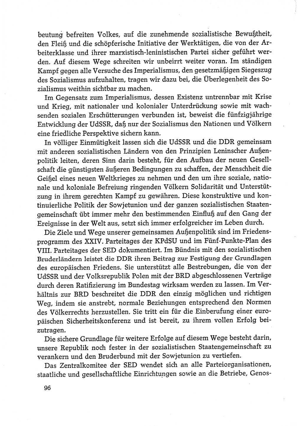 Dokumente der Sozialistischen Einheitspartei Deutschlands (SED) [Deutsche Demokratische Republik (DDR)] 1972-1973, Seite 96 (Dok. SED DDR 1972-1973, S. 96)