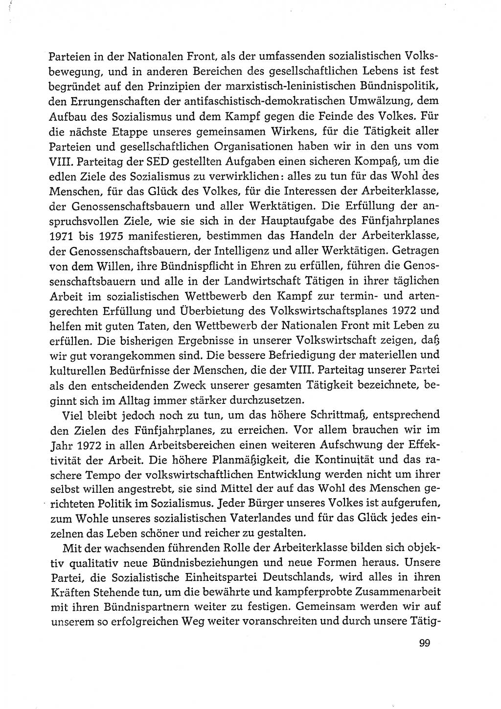 Dokumente der Sozialistischen Einheitspartei Deutschlands (SED) [Deutsche Demokratische Republik (DDR)] 1972-1973, Seite 99 (Dok. SED DDR 1972-1973, S. 99)