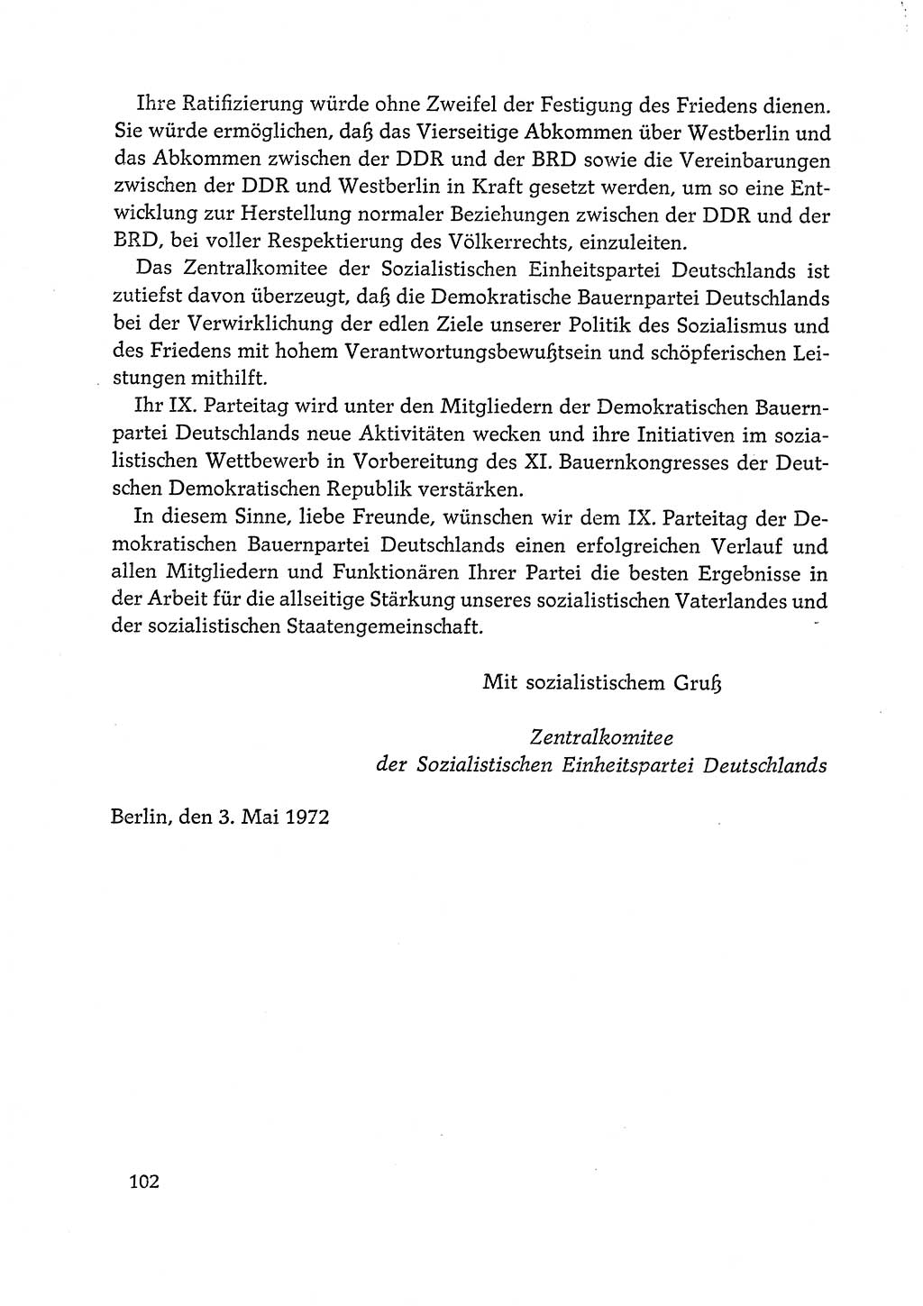 Dokumente der Sozialistischen Einheitspartei Deutschlands (SED) [Deutsche Demokratische Republik (DDR)] 1972-1973, Seite 102 (Dok. SED DDR 1972-1973, S. 102)