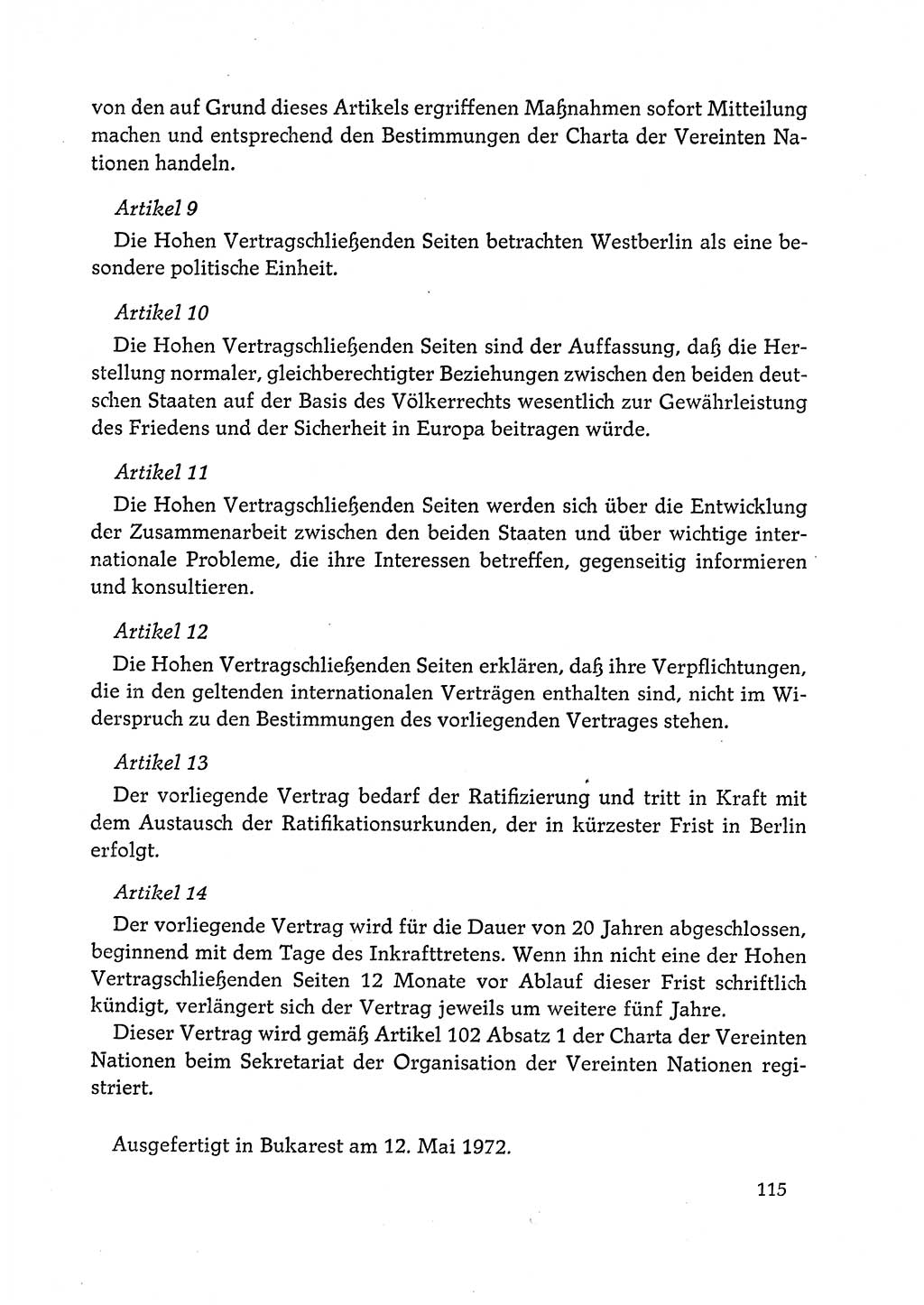 Dokumente der Sozialistischen Einheitspartei Deutschlands (SED) [Deutsche Demokratische Republik (DDR)] 1972-1973, Seite 115 (Dok. SED DDR 1972-1973, S. 115)