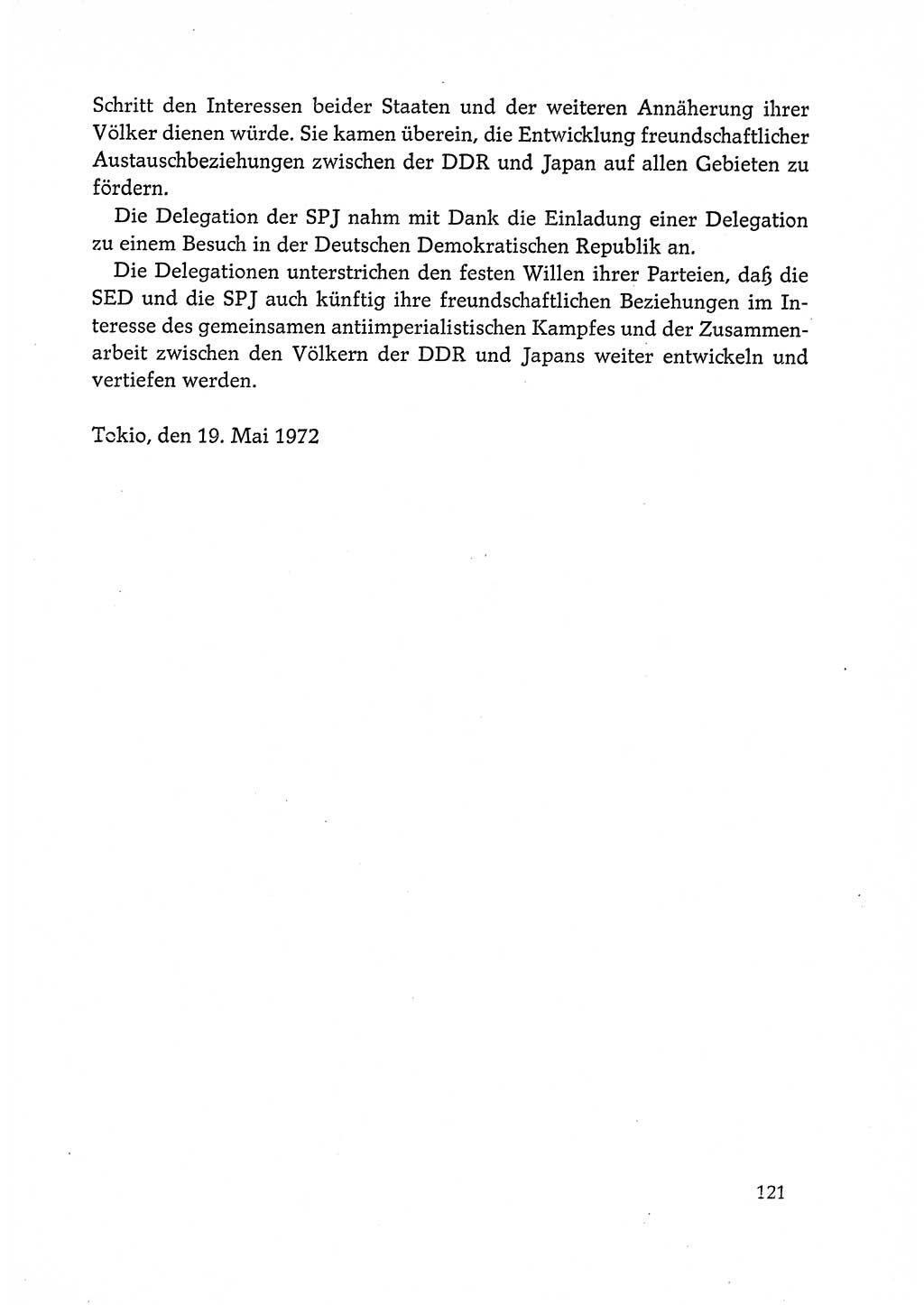 Dokumente der Sozialistischen Einheitspartei Deutschlands (SED) [Deutsche Demokratische Republik (DDR)] 1972-1973, Seite 121 (Dok. SED DDR 1972-1973, S. 121)