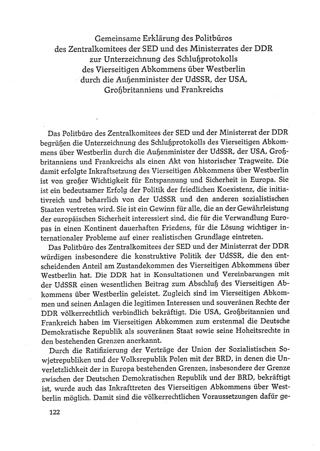 Dokumente der Sozialistischen Einheitspartei Deutschlands (SED) [Deutsche Demokratische Republik (DDR)] 1972-1973, Seite 122 (Dok. SED DDR 1972-1973, S. 122)