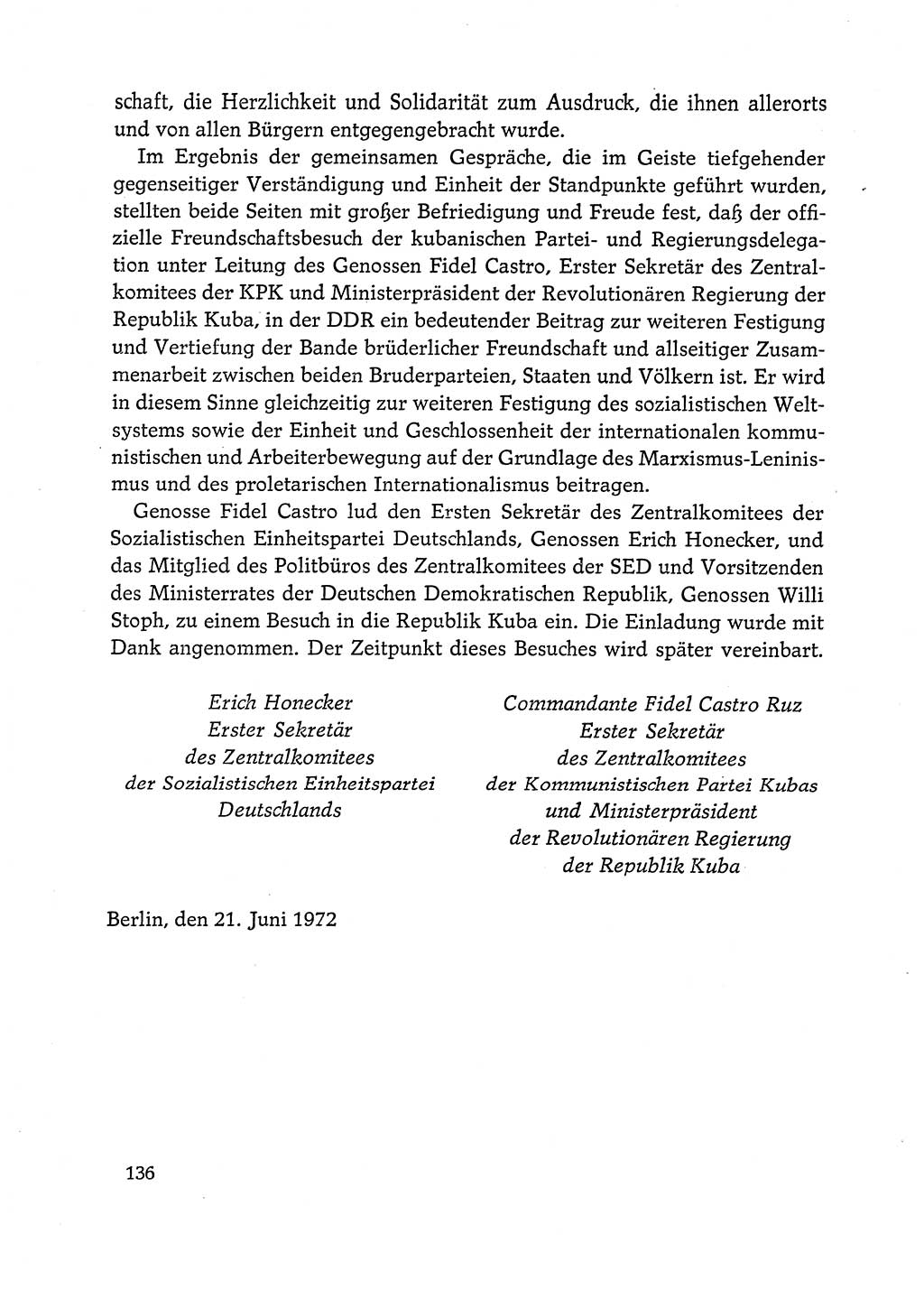 Dokumente der Sozialistischen Einheitspartei Deutschlands (SED) [Deutsche Demokratische Republik (DDR)] 1972-1973, Seite 136 (Dok. SED DDR 1972-1973, S. 136)