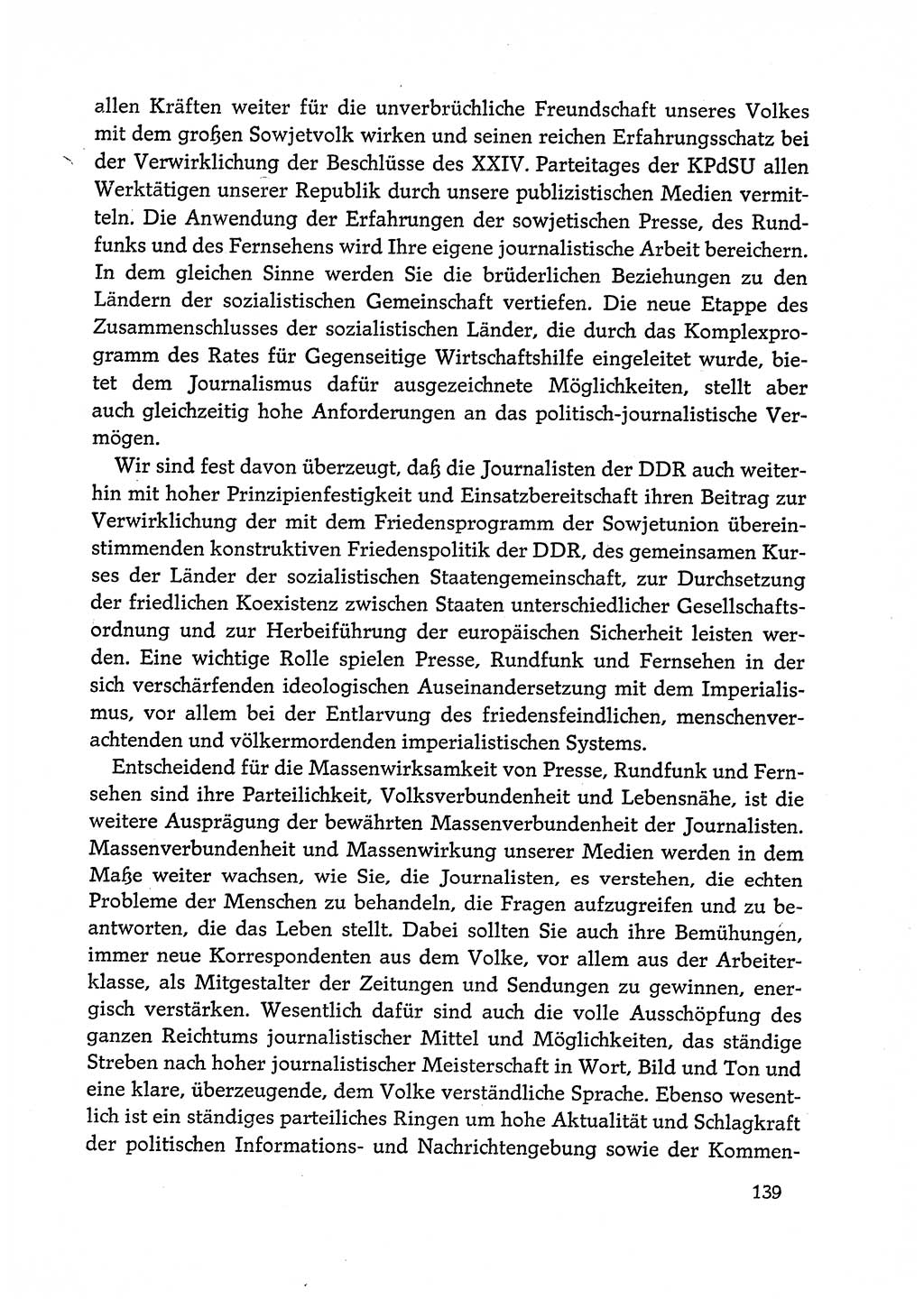 Dokumente der Sozialistischen Einheitspartei Deutschlands (SED) [Deutsche Demokratische Republik (DDR)] 1972-1973, Seite 139 (Dok. SED DDR 1972-1973, S. 139)