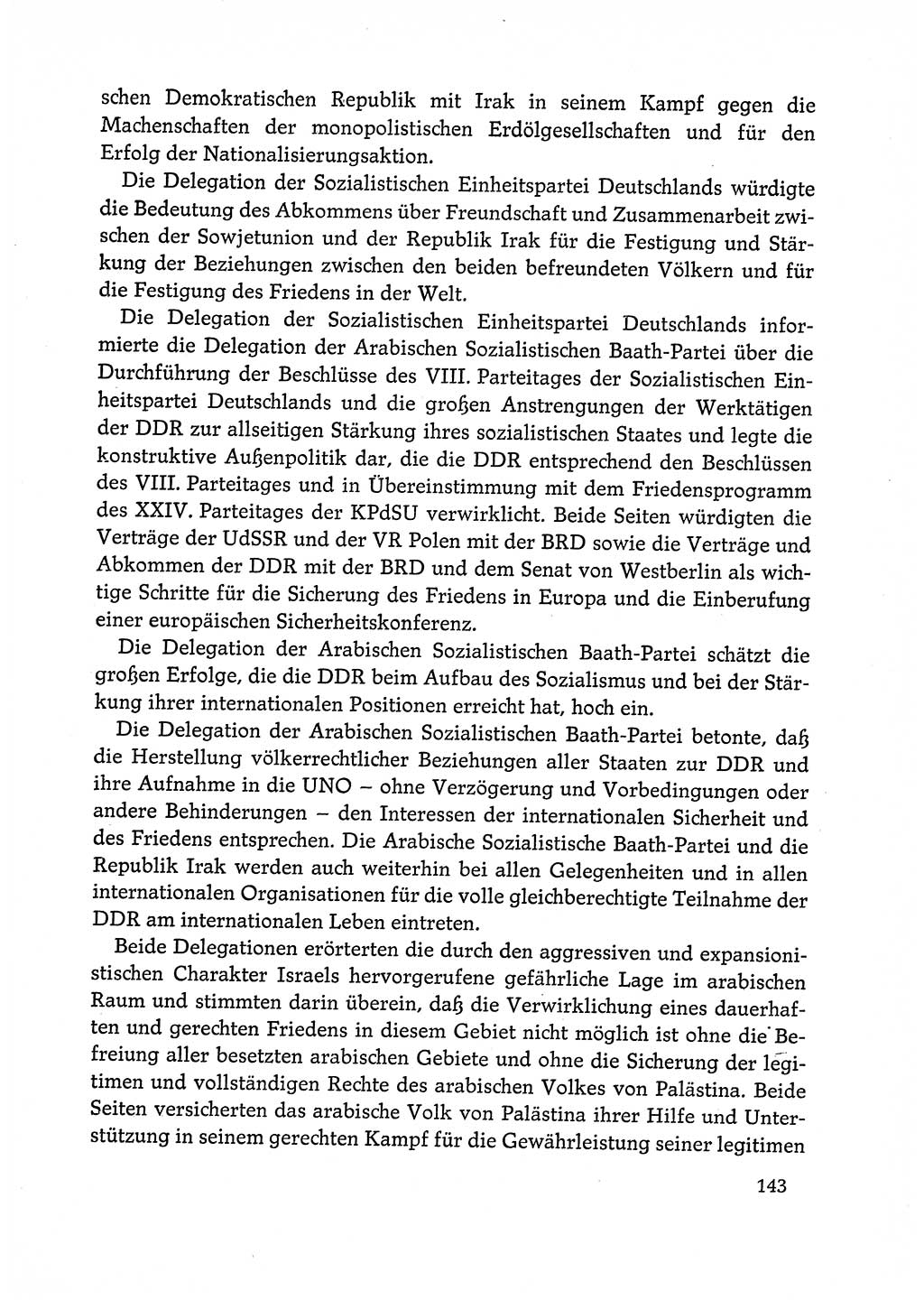 Dokumente der Sozialistischen Einheitspartei Deutschlands (SED) [Deutsche Demokratische Republik (DDR)] 1972-1973, Seite 143 (Dok. SED DDR 1972-1973, S. 143)