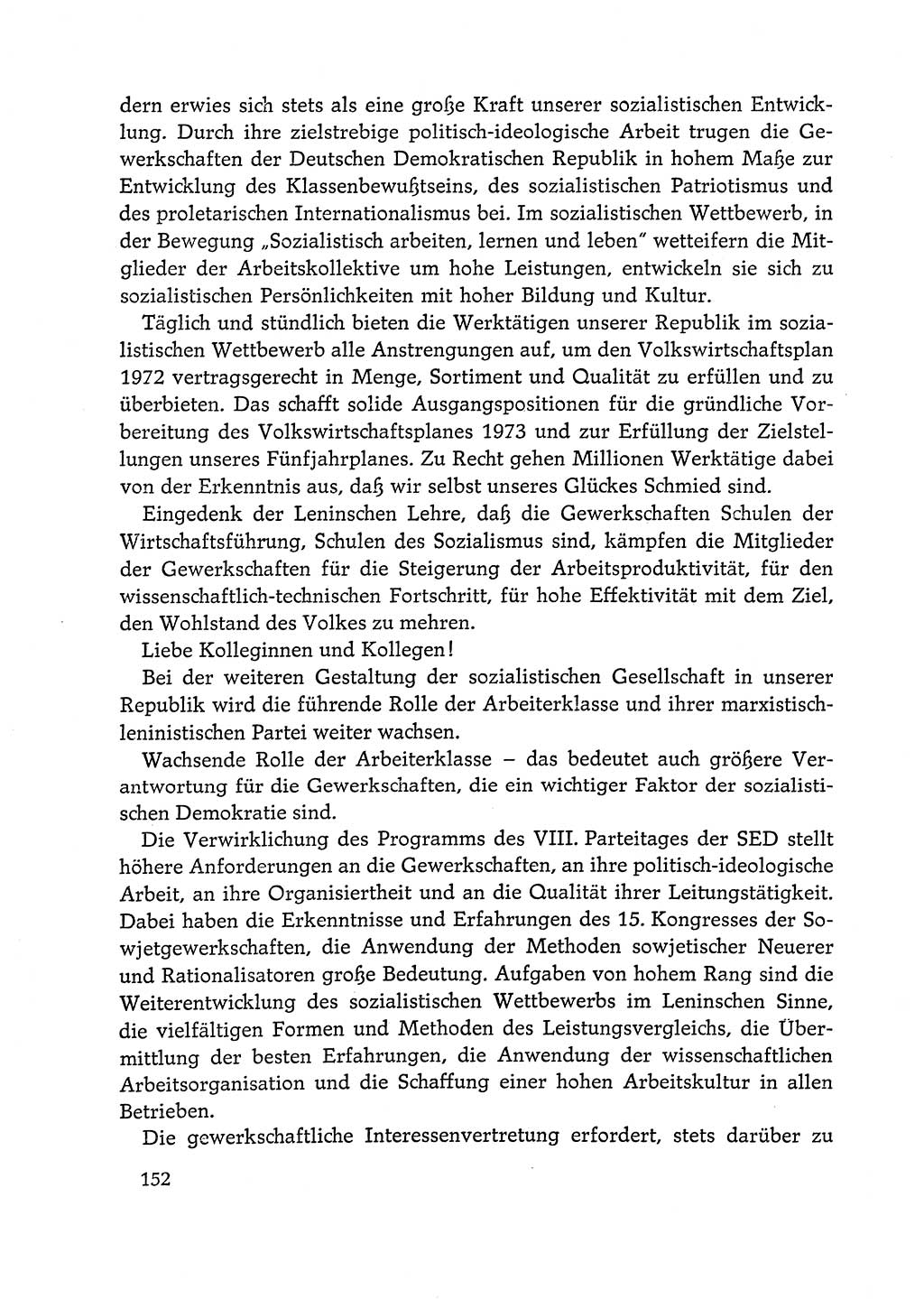 Dokumente der Sozialistischen Einheitspartei Deutschlands (SED) [Deutsche Demokratische Republik (DDR)] 1972-1973, Seite 152 (Dok. SED DDR 1972-1973, S. 152)