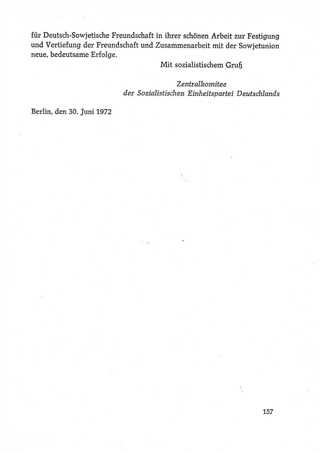 Dokumente der Sozialistischen Einheitspartei Deutschlands (SED) [Deutsche Demokratische Republik (DDR)] 1972-1973, Seite 157 (Dok. SED DDR 1972-1973, S. 157)