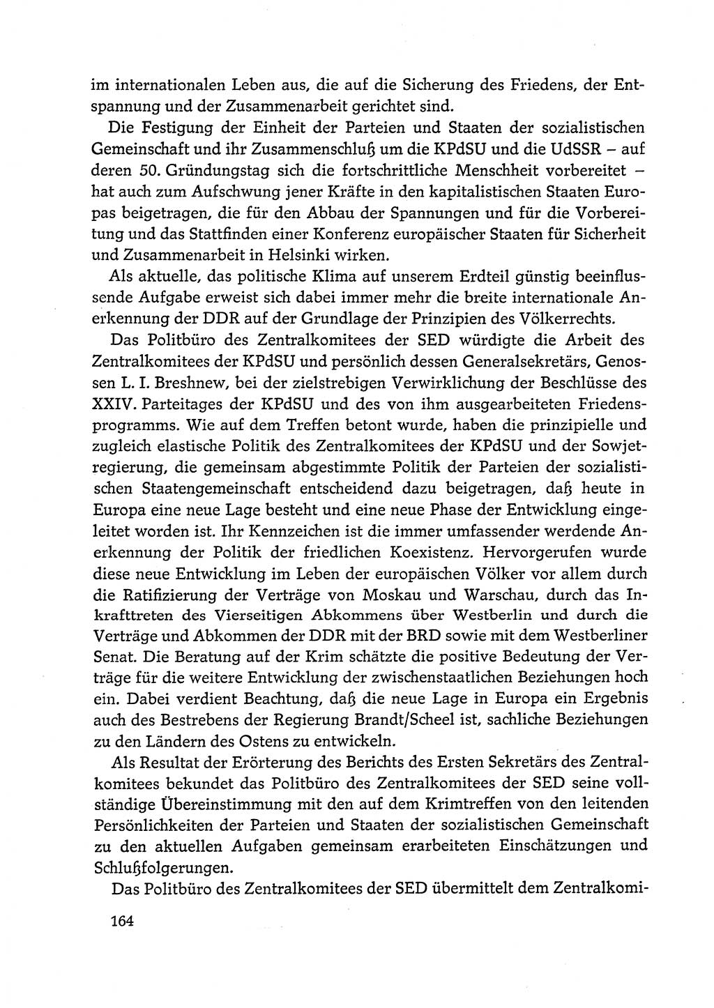 Dokumente der Sozialistischen Einheitspartei Deutschlands (SED) [Deutsche Demokratische Republik (DDR)] 1972-1973, Seite 164 (Dok. SED DDR 1972-1973, S. 164)