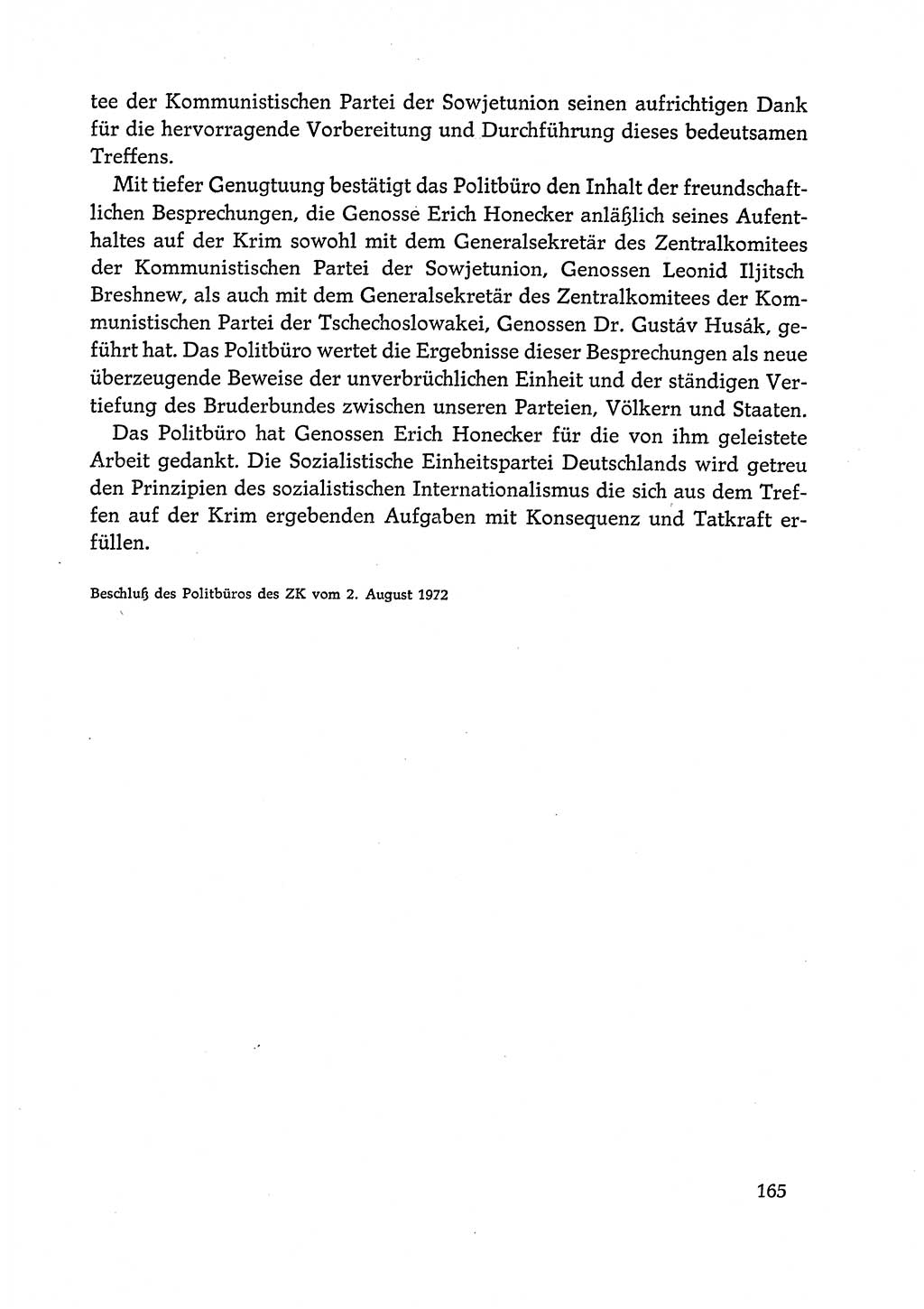 Dokumente der Sozialistischen Einheitspartei Deutschlands (SED) [Deutsche Demokratische Republik (DDR)] 1972-1973, Seite 165 (Dok. SED DDR 1972-1973, S. 165)