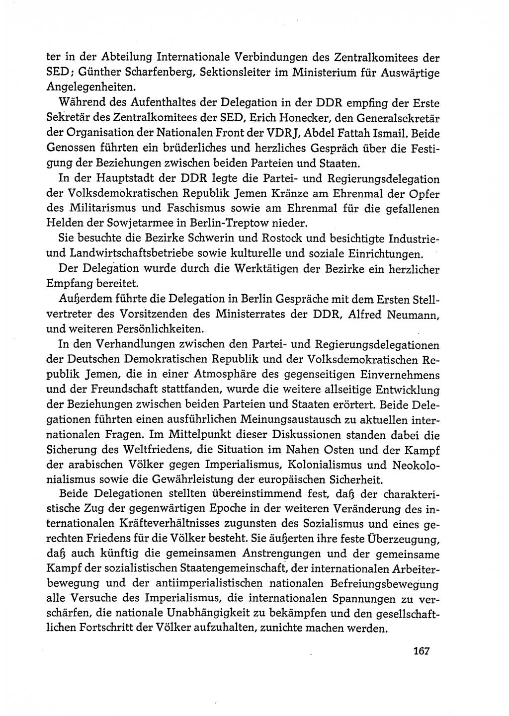 Dokumente der Sozialistischen Einheitspartei Deutschlands (SED) [Deutsche Demokratische Republik (DDR)] 1972-1973, Seite 167 (Dok. SED DDR 1972-1973, S. 167)