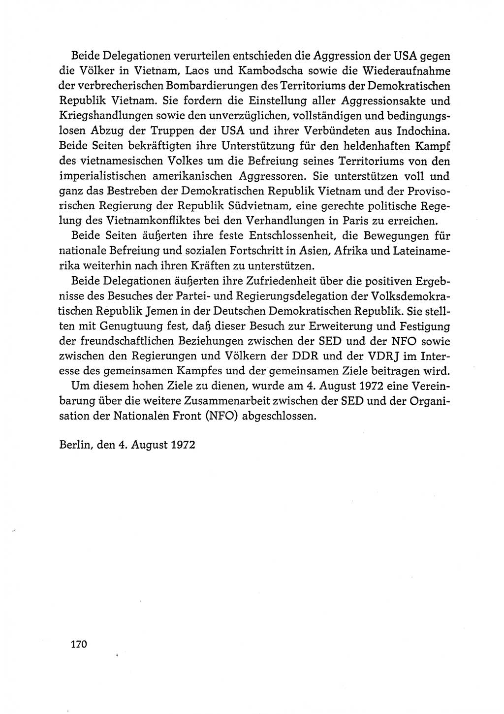 Dokumente der Sozialistischen Einheitspartei Deutschlands (SED) [Deutsche Demokratische Republik (DDR)] 1972-1973, Seite 170 (Dok. SED DDR 1972-1973, S. 170)