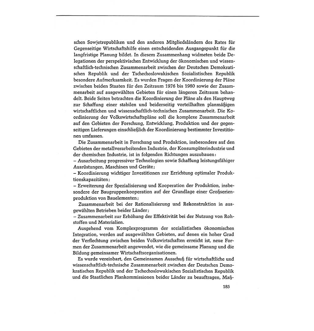 Dokumente der Sozialistischen Einheitspartei Deutschlands (SED) [Deutsche Demokratische Republik (DDR)] 1972-1973, Seite 185 (Dok. SED DDR 1972-1973, S. 185)