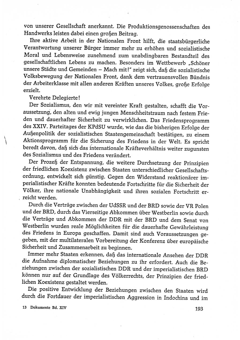 Dokumente der Sozialistischen Einheitspartei Deutschlands (SED) [Deutsche Demokratische Republik (DDR)] 1972-1973, Seite 193 (Dok. SED DDR 1972-1973, S. 193)
