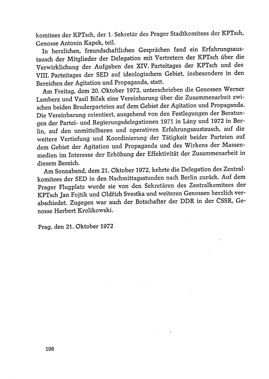 Dokumente der Sozialistischen Einheitspartei Deutschlands (SED) [Deutsche Demokratische Republik (DDR)] 1972-1973, Seite 198 (Dok. SED DDR 1972-1973, S. 198)