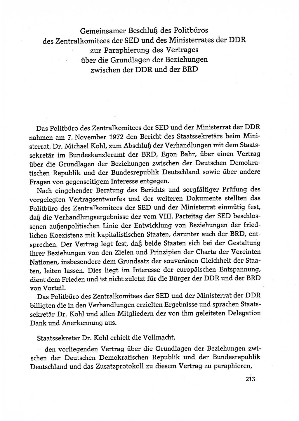 Dokumente der Sozialistischen Einheitspartei Deutschlands (SED) [Deutsche Demokratische Republik (DDR)] 1972-1973, Seite 213 (Dok. SED DDR 1972-1973, S. 213)