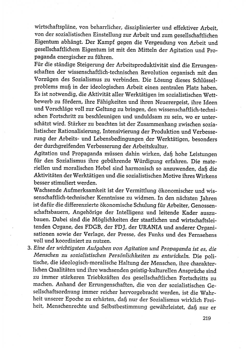 Dokumente der Sozialistischen Einheitspartei Deutschlands (SED) [Deutsche Demokratische Republik (DDR)] 1972-1973, Seite 219 (Dok. SED DDR 1972-1973, S. 219)