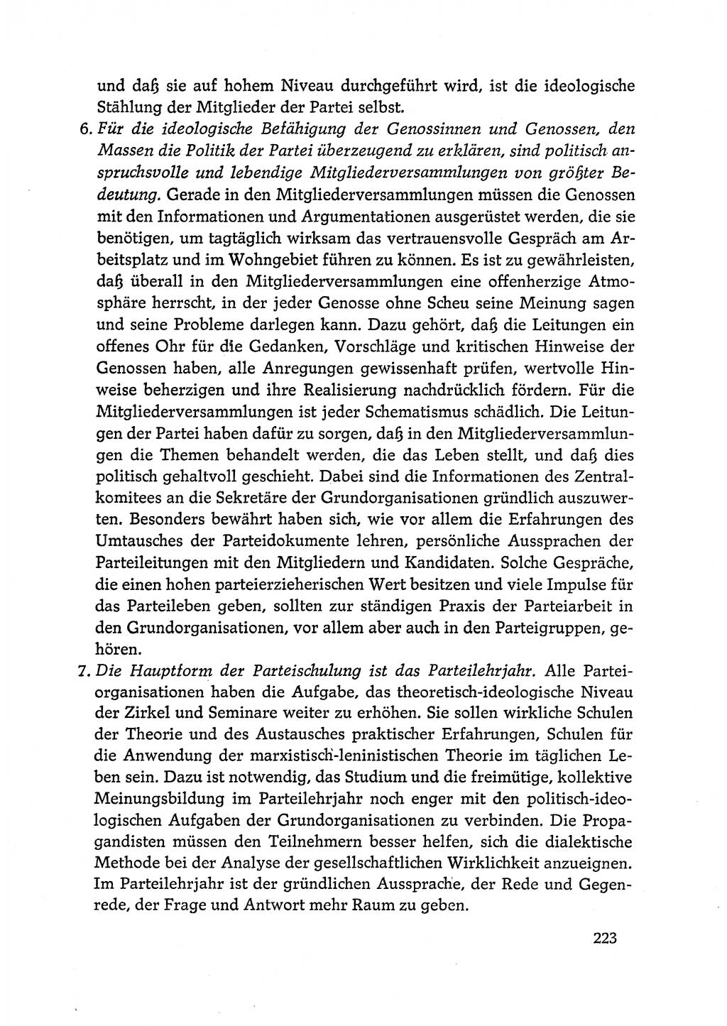 Dokumente der Sozialistischen Einheitspartei Deutschlands (SED) [Deutsche Demokratische Republik (DDR)] 1972-1973, Seite 223 (Dok. SED DDR 1972-1973, S. 223)