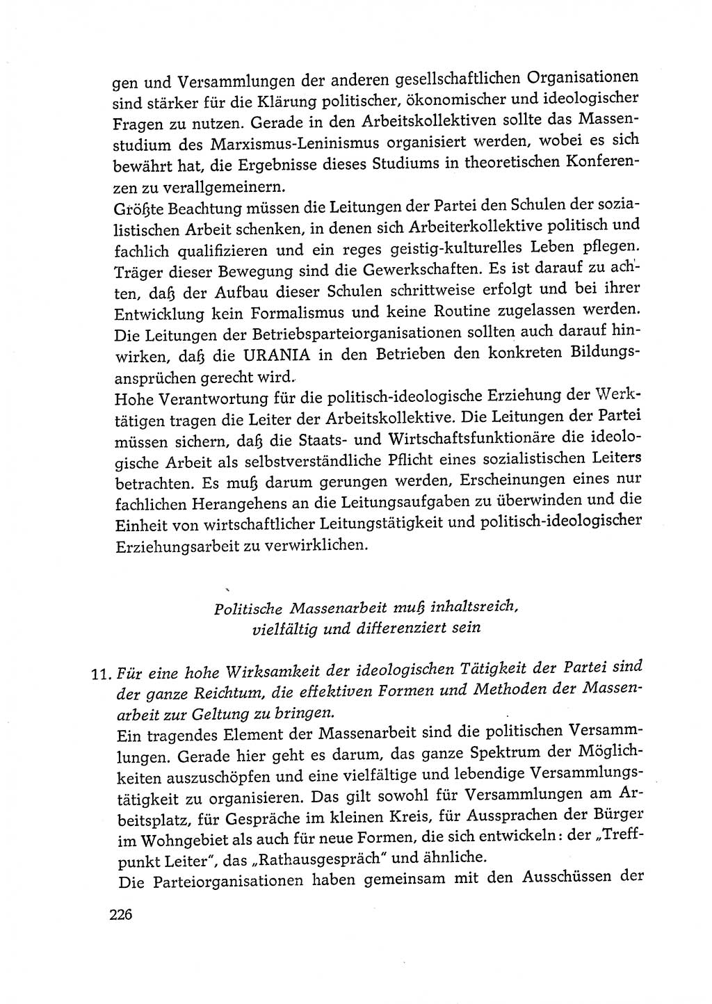 Dokumente der Sozialistischen Einheitspartei Deutschlands (SED) [Deutsche Demokratische Republik (DDR)] 1972-1973, Seite 226 (Dok. SED DDR 1972-1973, S. 226)