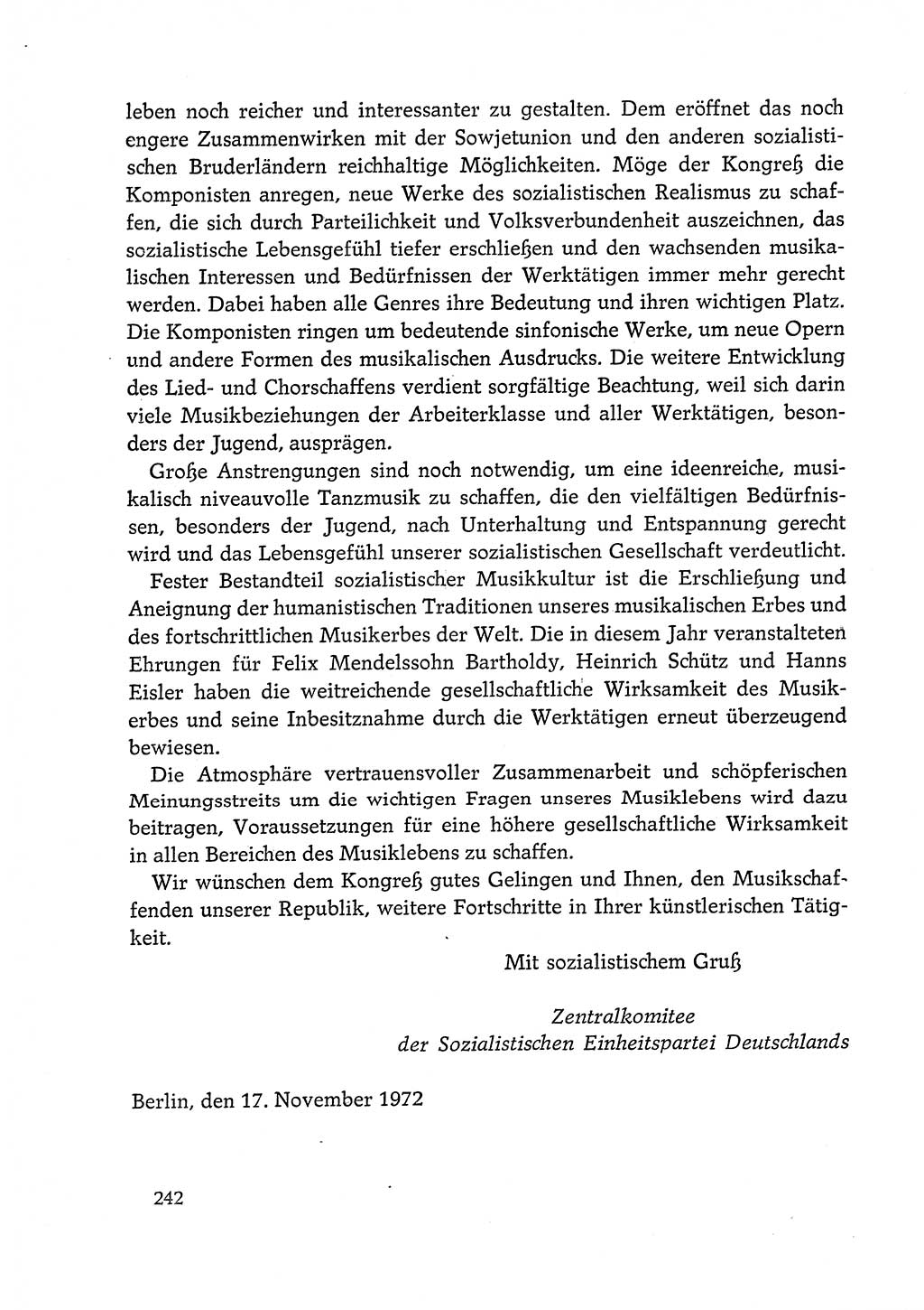 Dokumente der Sozialistischen Einheitspartei Deutschlands (SED) [Deutsche Demokratische Republik (DDR)] 1972-1973, Seite 242 (Dok. SED DDR 1972-1973, S. 242)