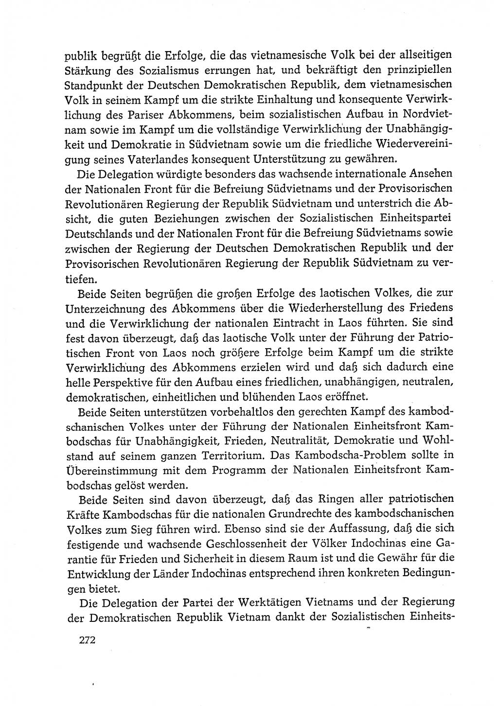 Dokumente der Sozialistischen Einheitspartei Deutschlands (SED) [Deutsche Demokratische Republik (DDR)] 1972-1973, Seite 272 (Dok. SED DDR 1972-1973, S. 272)