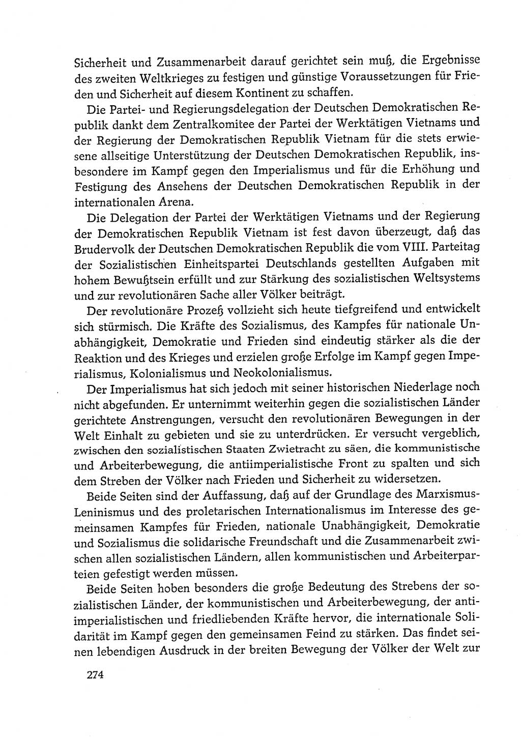 Dokumente der Sozialistischen Einheitspartei Deutschlands (SED) [Deutsche Demokratische Republik (DDR)] 1972-1973, Seite 274 (Dok. SED DDR 1972-1973, S. 274)