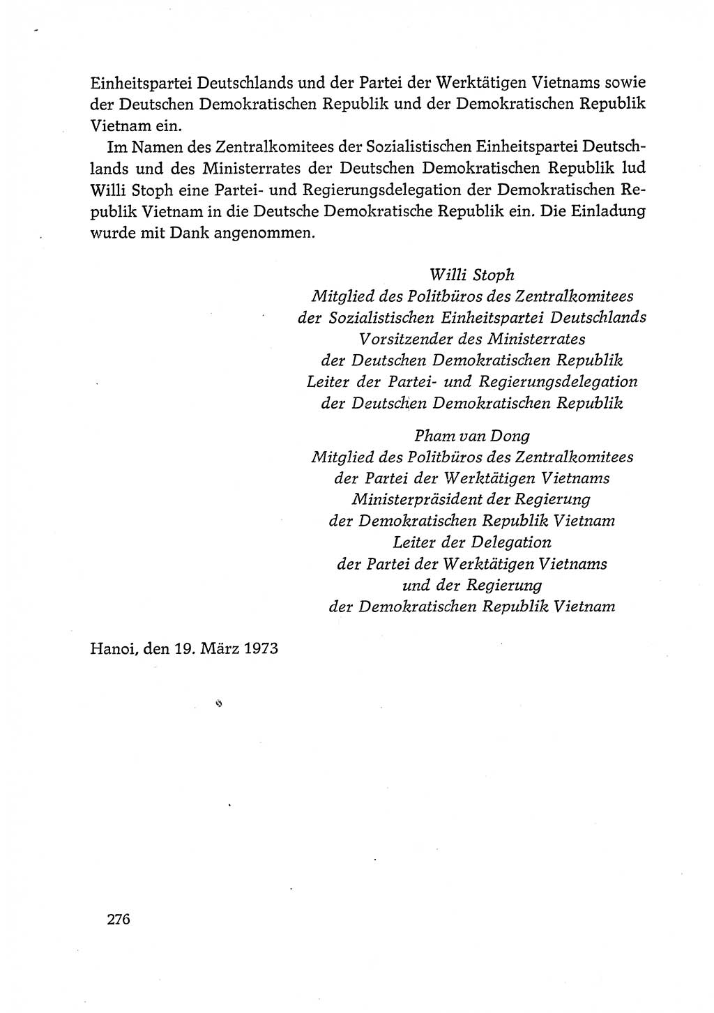 Dokumente der Sozialistischen Einheitspartei Deutschlands (SED) [Deutsche Demokratische Republik (DDR)] 1972-1973, Seite 276 (Dok. SED DDR 1972-1973, S. 276)