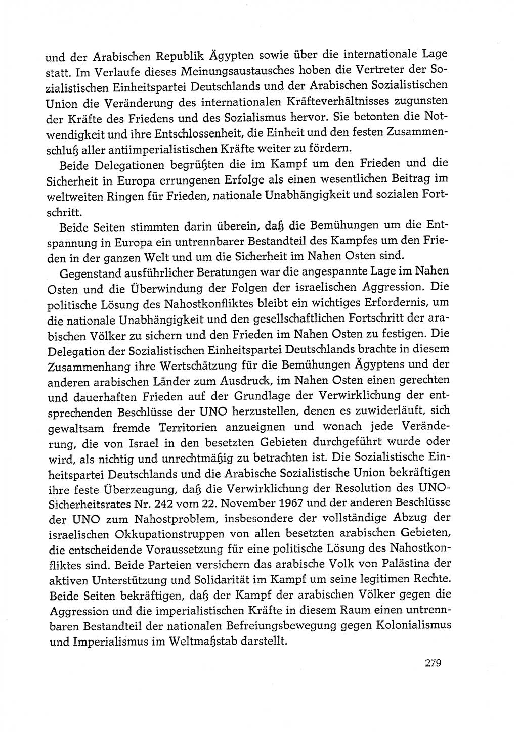 Dokumente der Sozialistischen Einheitspartei Deutschlands (SED) [Deutsche Demokratische Republik (DDR)] 1972-1973, Seite 279 (Dok. SED DDR 1972-1973, S. 279)