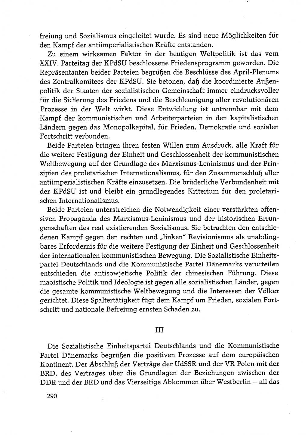 Dokumente der Sozialistischen Einheitspartei Deutschlands (SED) [Deutsche Demokratische Republik (DDR)] 1972-1973, Seite 290 (Dok. SED DDR 1972-1973, S. 290)