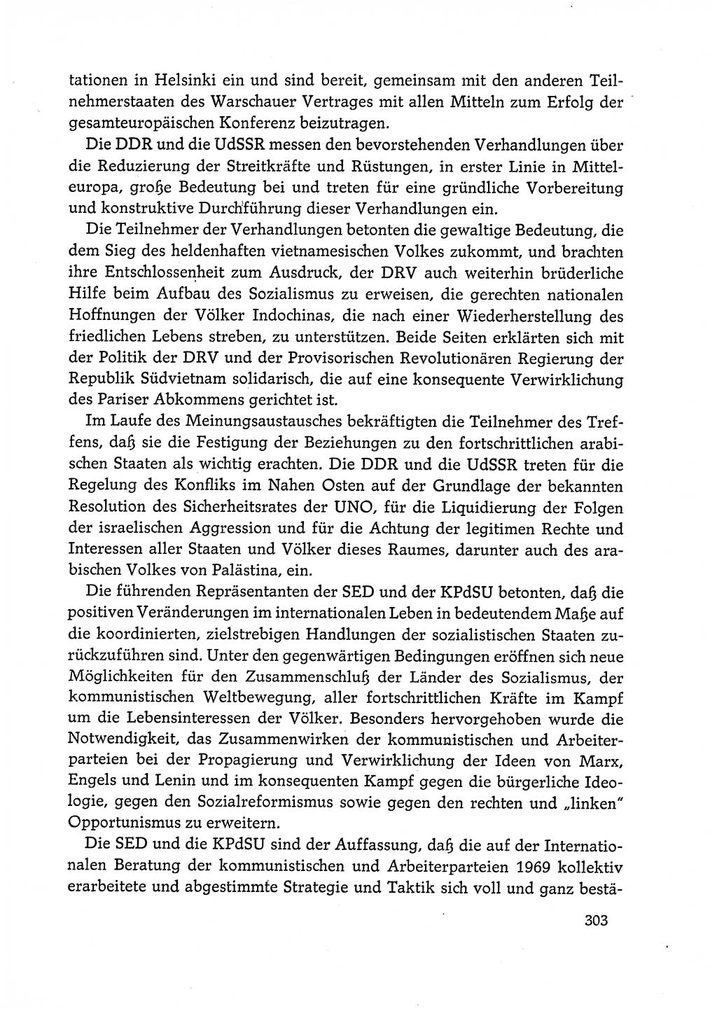 Dokumente der Sozialistischen Einheitspartei Deutschlands (SED) [Deutsche Demokratische Republik (DDR)] 1972-1973, Seite 303 (Dok. SED DDR 1972-1973, S. 303)