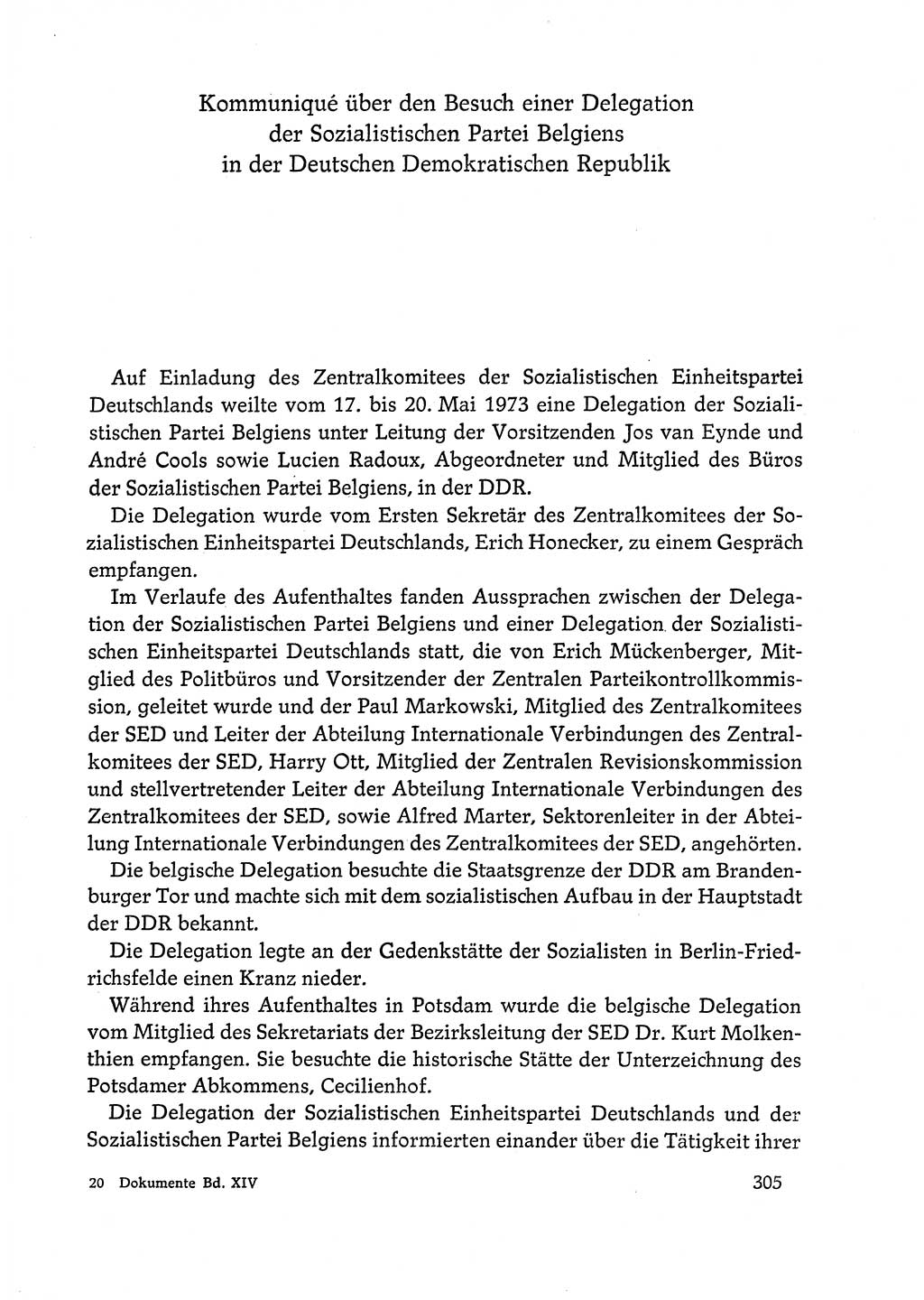 Dokumente der Sozialistischen Einheitspartei Deutschlands (SED) [Deutsche Demokratische Republik (DDR)] 1972-1973, Seite 305 (Dok. SED DDR 1972-1973, S. 305)