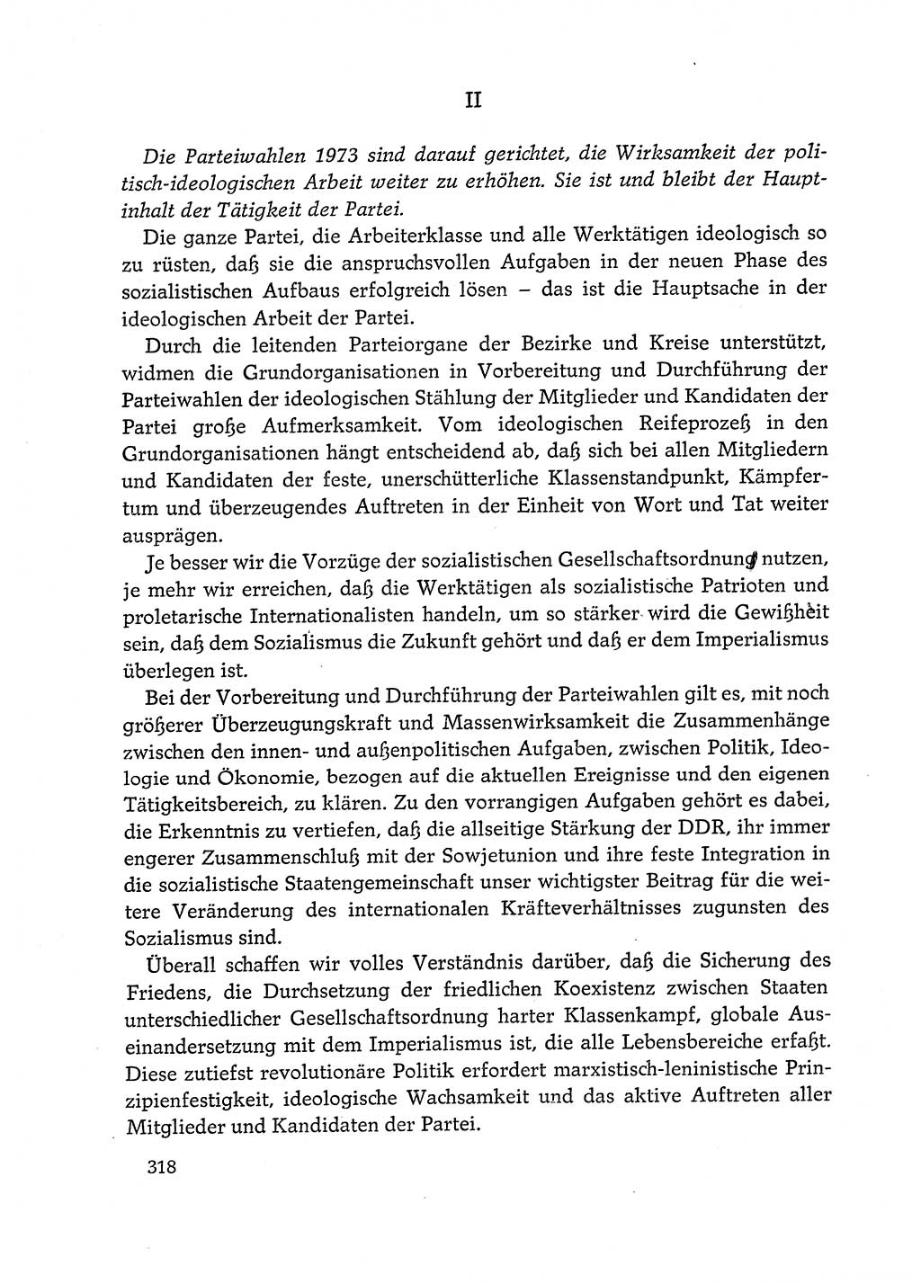 Dokumente der Sozialistischen Einheitspartei Deutschlands (SED) [Deutsche Demokratische Republik (DDR)] 1972-1973, Seite 318 (Dok. SED DDR 1972-1973, S. 318)