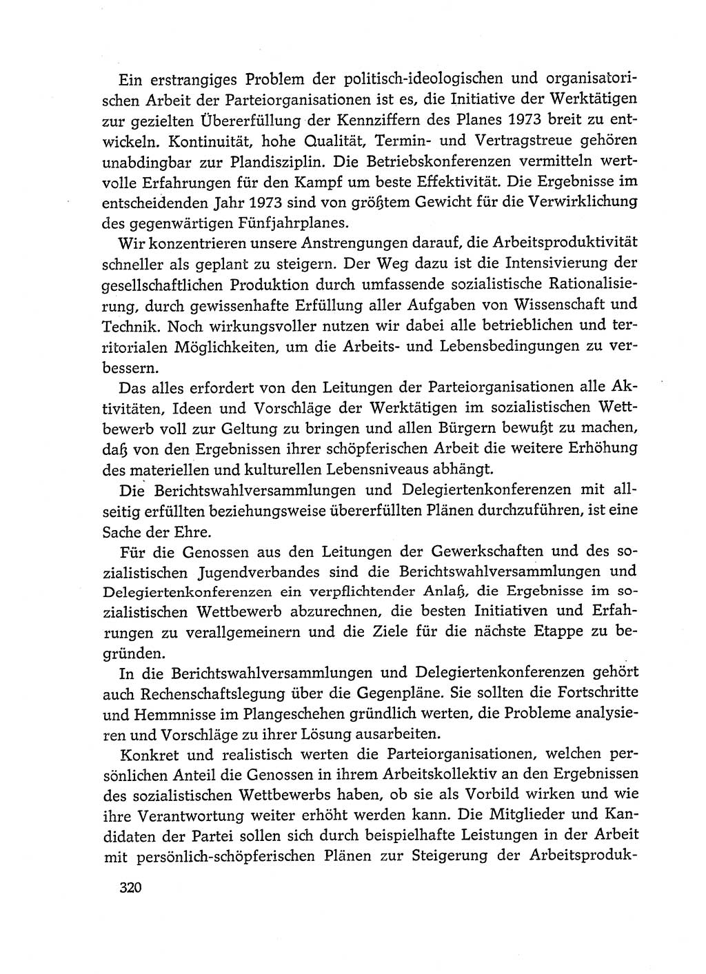 Dokumente der Sozialistischen Einheitspartei Deutschlands (SED) [Deutsche Demokratische Republik (DDR)] 1972-1973, Seite 320 (Dok. SED DDR 1972-1973, S. 320)