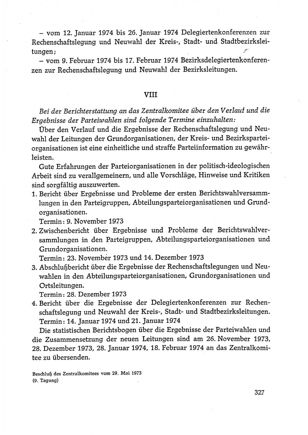 Dokumente der Sozialistischen Einheitspartei Deutschlands (SED) [Deutsche Demokratische Republik (DDR)] 1972-1973, Seite 327 (Dok. SED DDR 1972-1973, S. 327)