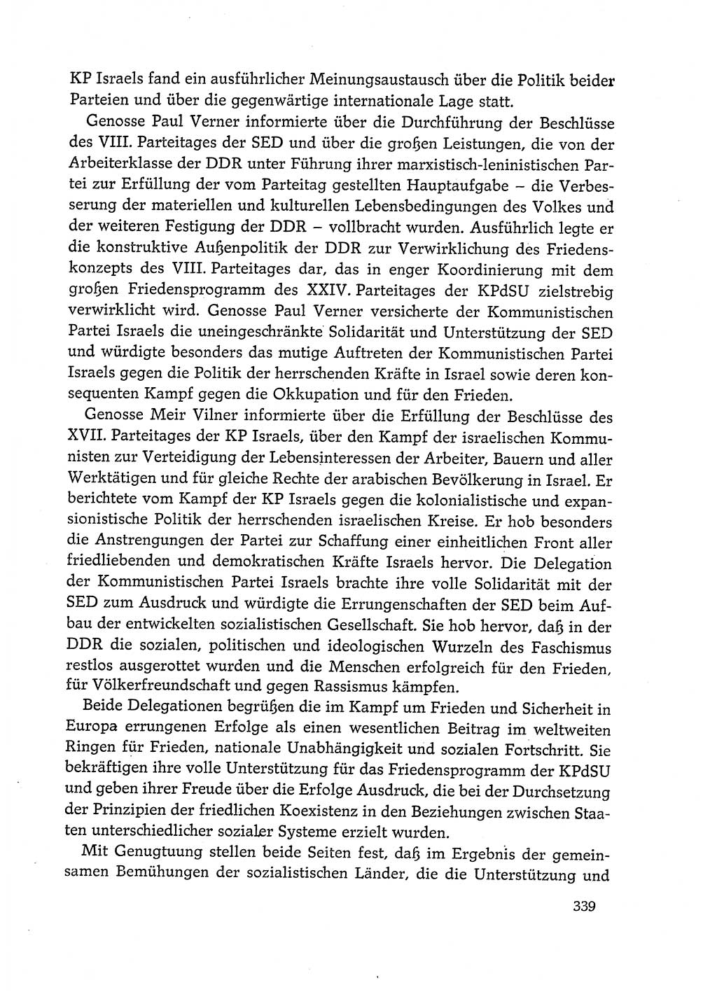 Dokumente der Sozialistischen Einheitspartei Deutschlands (SED) [Deutsche Demokratische Republik (DDR)] 1972-1973, Seite 339 (Dok. SED DDR 1972-1973, S. 339)