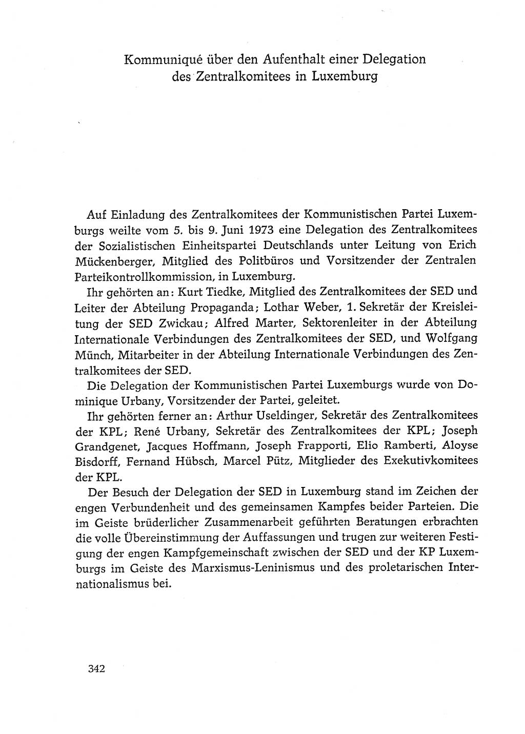 Dokumente der Sozialistischen Einheitspartei Deutschlands (SED) [Deutsche Demokratische Republik (DDR)] 1972-1973, Seite 342 (Dok. SED DDR 1972-1973, S. 342)