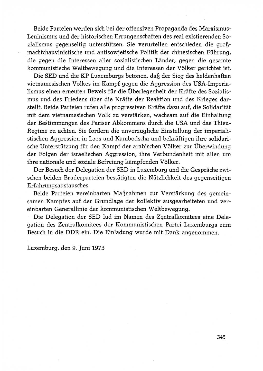 Dokumente der Sozialistischen Einheitspartei Deutschlands (SED) [Deutsche Demokratische Republik (DDR)] 1972-1973, Seite 345 (Dok. SED DDR 1972-1973, S. 345)