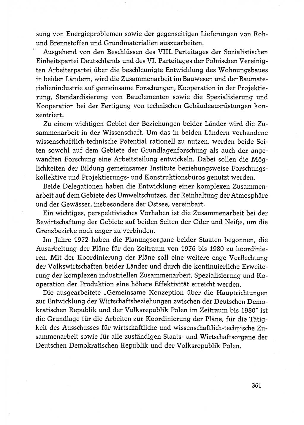 Dokumente der Sozialistischen Einheitspartei Deutschlands (SED) [Deutsche Demokratische Republik (DDR)] 1972-1973, Seite 361 (Dok. SED DDR 1972-1973, S. 361)
