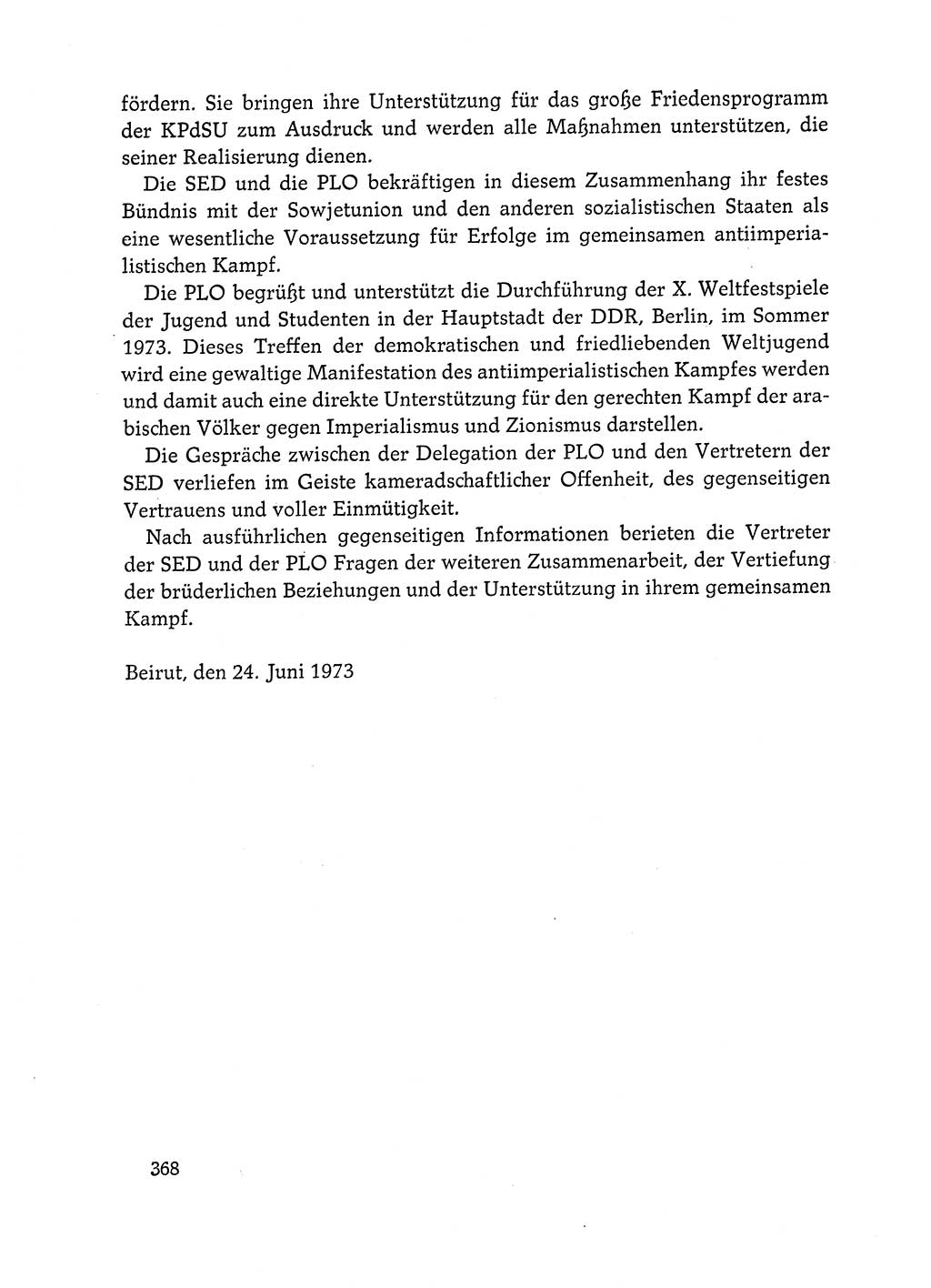 Dokumente der Sozialistischen Einheitspartei Deutschlands (SED) [Deutsche Demokratische Republik (DDR)] 1972-1973, Seite 368 (Dok. SED DDR 1972-1973, S. 368)