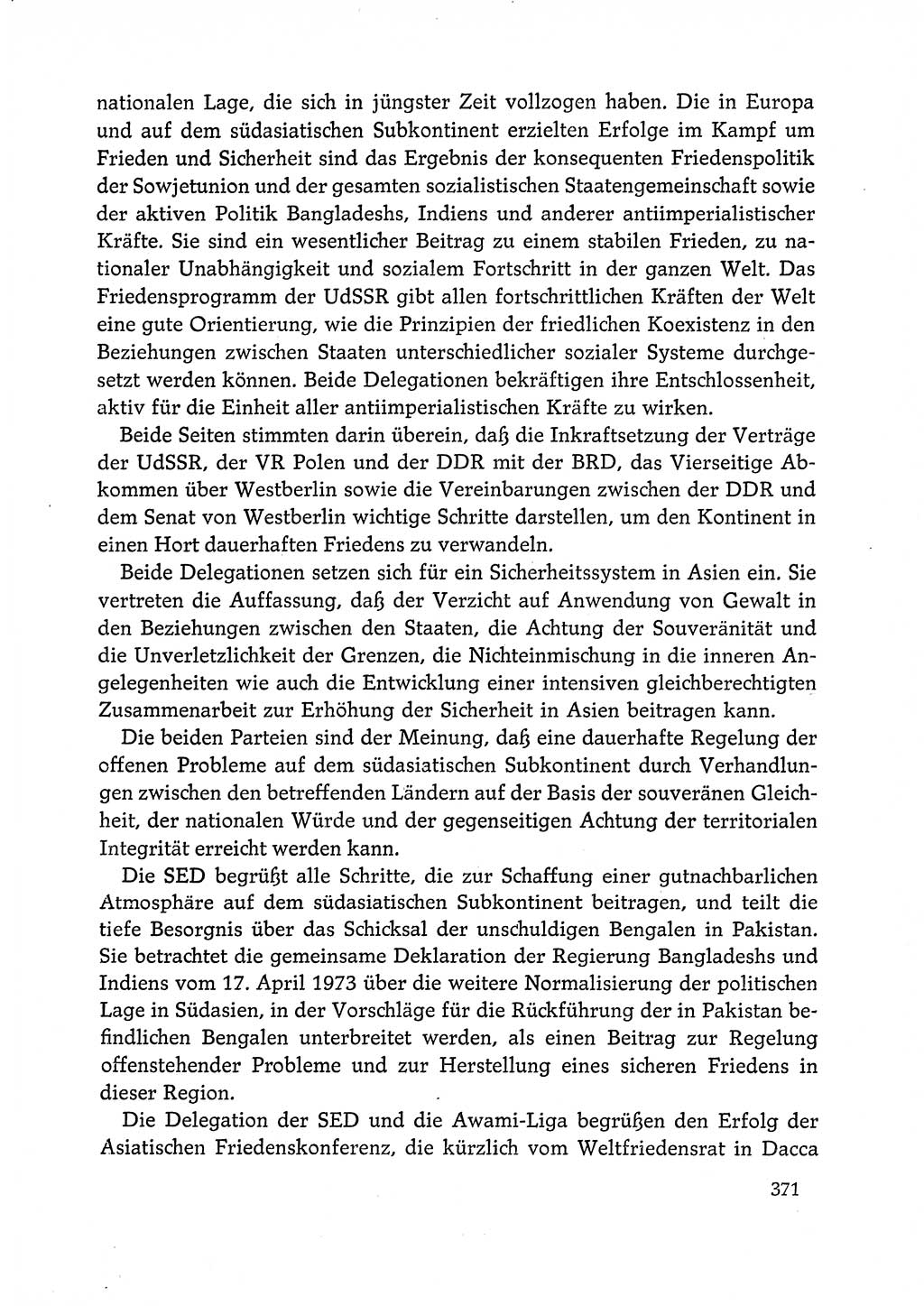 Dokumente der Sozialistischen Einheitspartei Deutschlands (SED) [Deutsche Demokratische Republik (DDR)] 1972-1973, Seite 371 (Dok. SED DDR 1972-1973, S. 371)