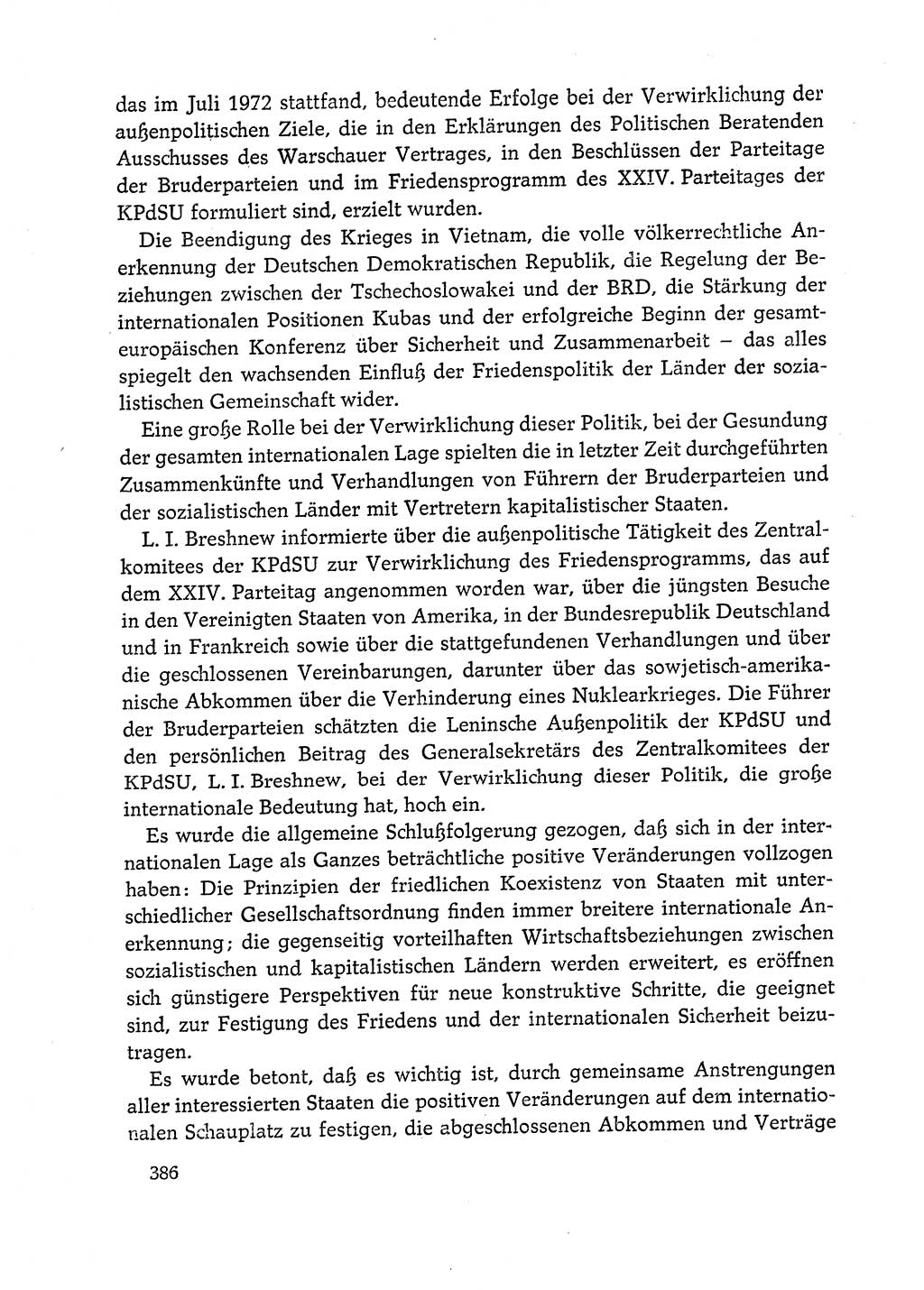 Dokumente der Sozialistischen Einheitspartei Deutschlands (SED) [Deutsche Demokratische Republik (DDR)] 1972-1973, Seite 386 (Dok. SED DDR 1972-1973, S. 386)