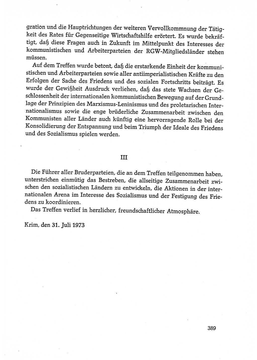 Dokumente der Sozialistischen Einheitspartei Deutschlands (SED) [Deutsche Demokratische Republik (DDR)] 1972-1973, Seite 389 (Dok. SED DDR 1972-1973, S. 389)