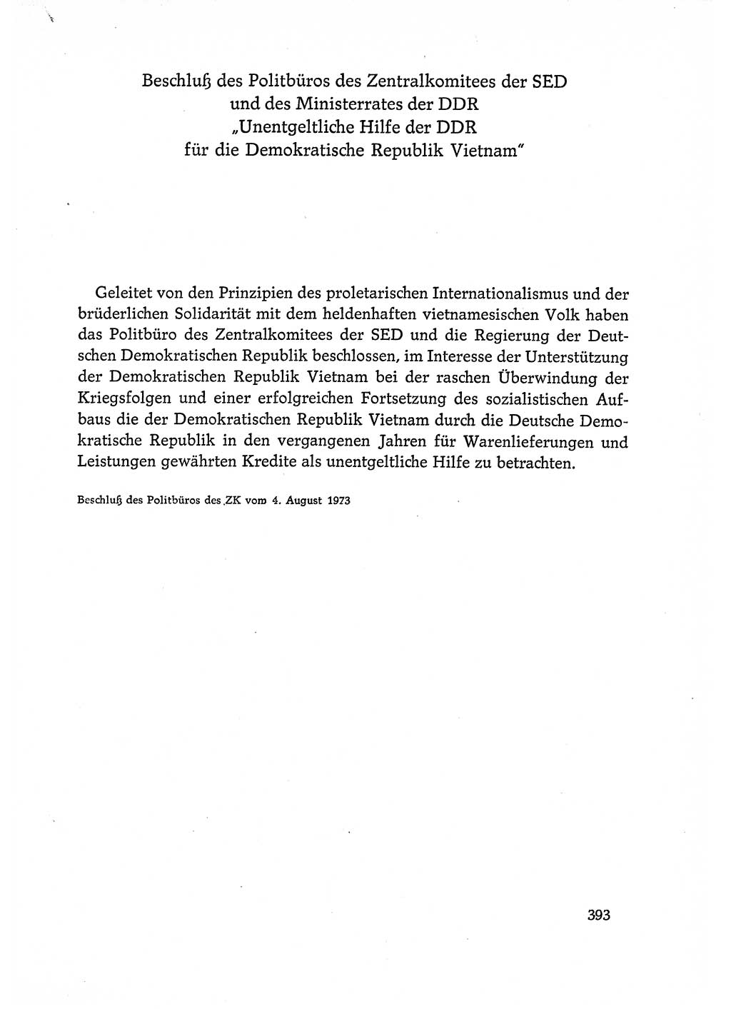 Dokumente der Sozialistischen Einheitspartei Deutschlands (SED) [Deutsche Demokratische Republik (DDR)] 1972-1973, Seite 393 (Dok. SED DDR 1972-1973, S. 393)