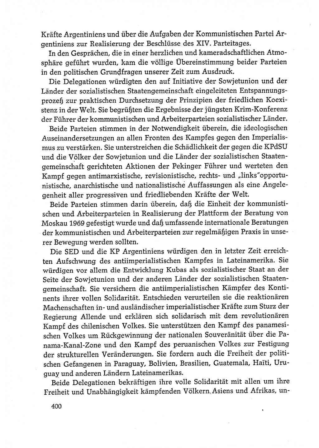 Dokumente der Sozialistischen Einheitspartei Deutschlands (SED) [Deutsche Demokratische Republik (DDR)] 1972-1973, Seite 400 (Dok. SED DDR 1972-1973, S. 400)