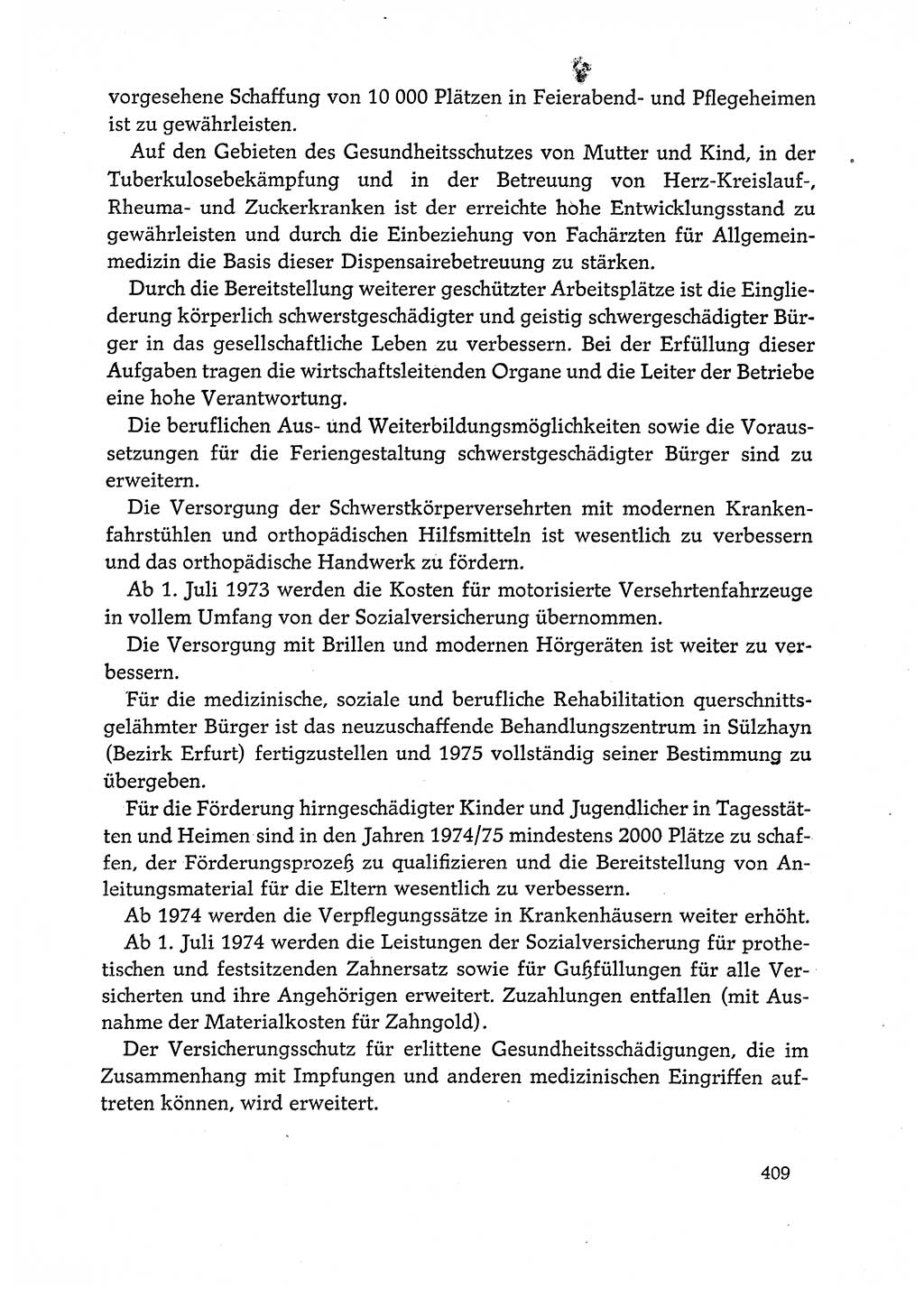 Dokumente der Sozialistischen Einheitspartei Deutschlands (SED) [Deutsche Demokratische Republik (DDR)] 1972-1973, Seite 409 (Dok. SED DDR 1972-1973, S. 409)