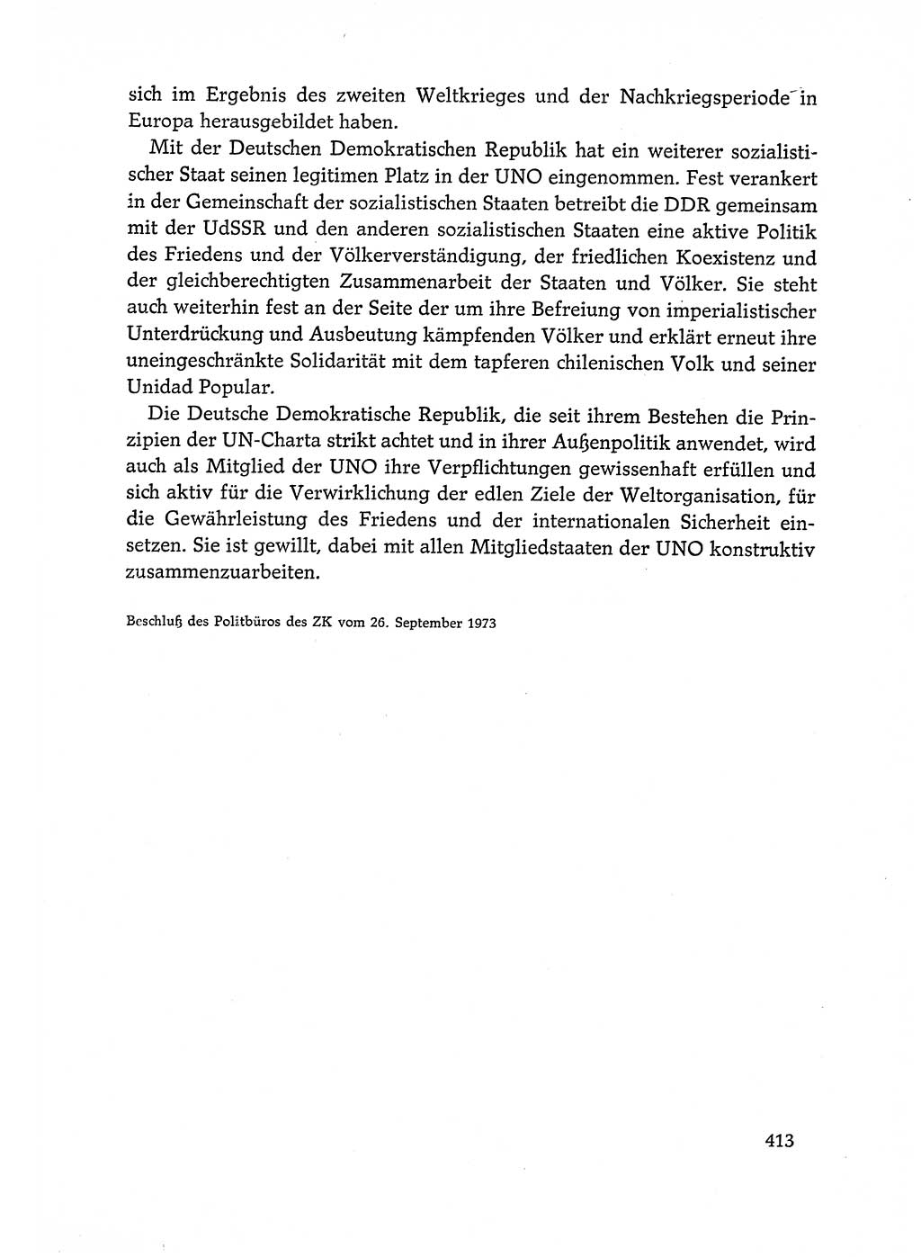 Dokumente der Sozialistischen Einheitspartei Deutschlands (SED) [Deutsche Demokratische Republik (DDR)] 1972-1973, Seite 413 (Dok. SED DDR 1972-1973, S. 413)